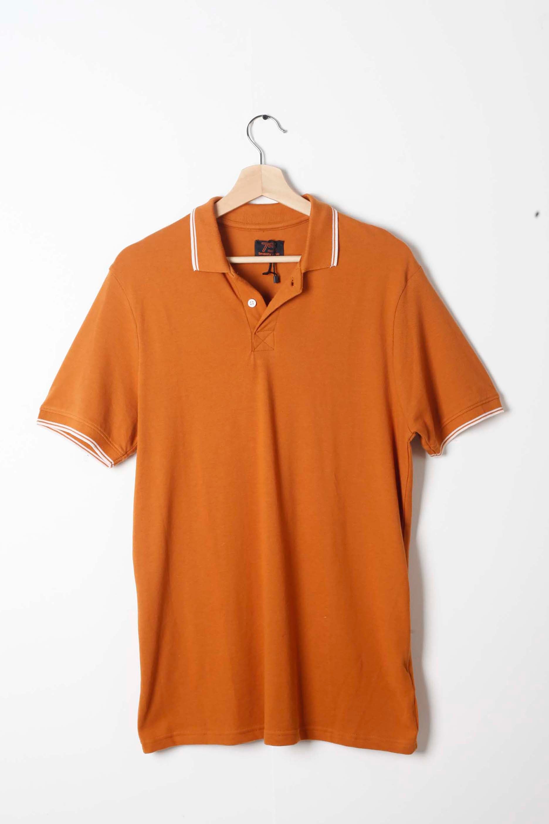 Mens Rust Orange Polo Shirt (Medium)