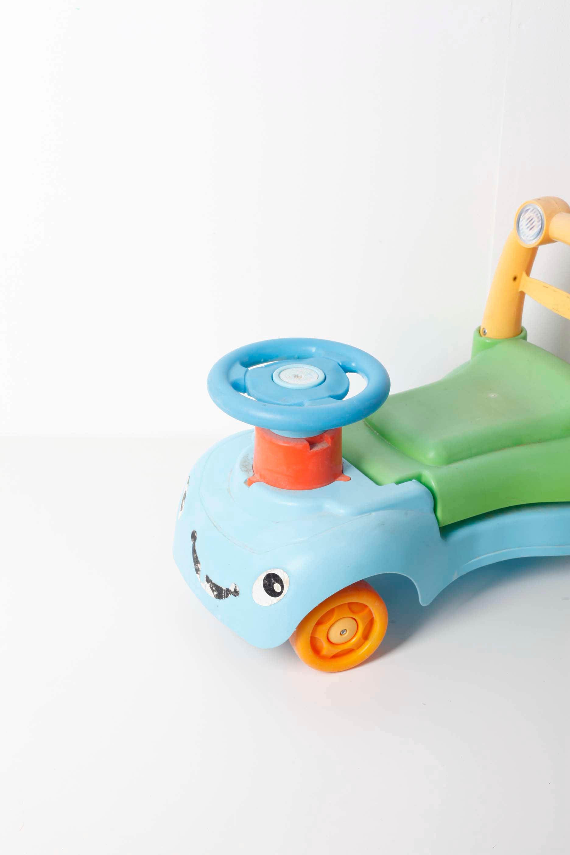 Kids Toy Car with Funny Face & Steering Wheel