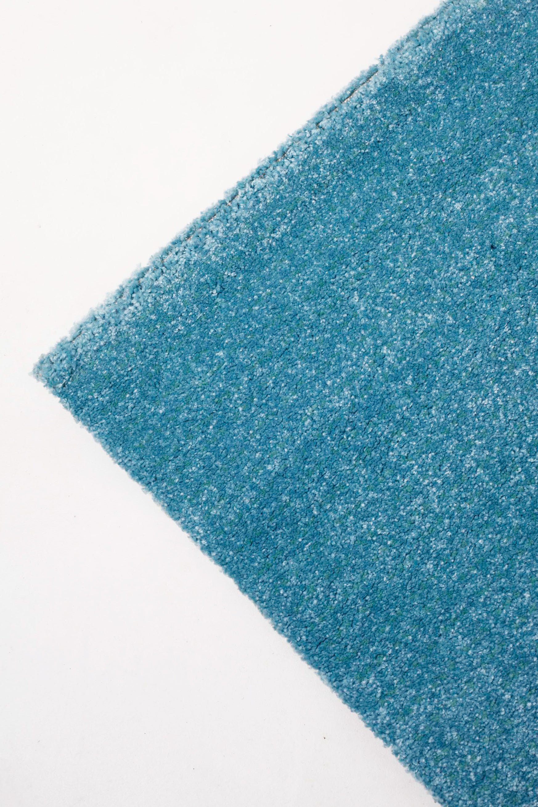 Aqua Blue Low-Pile Rug