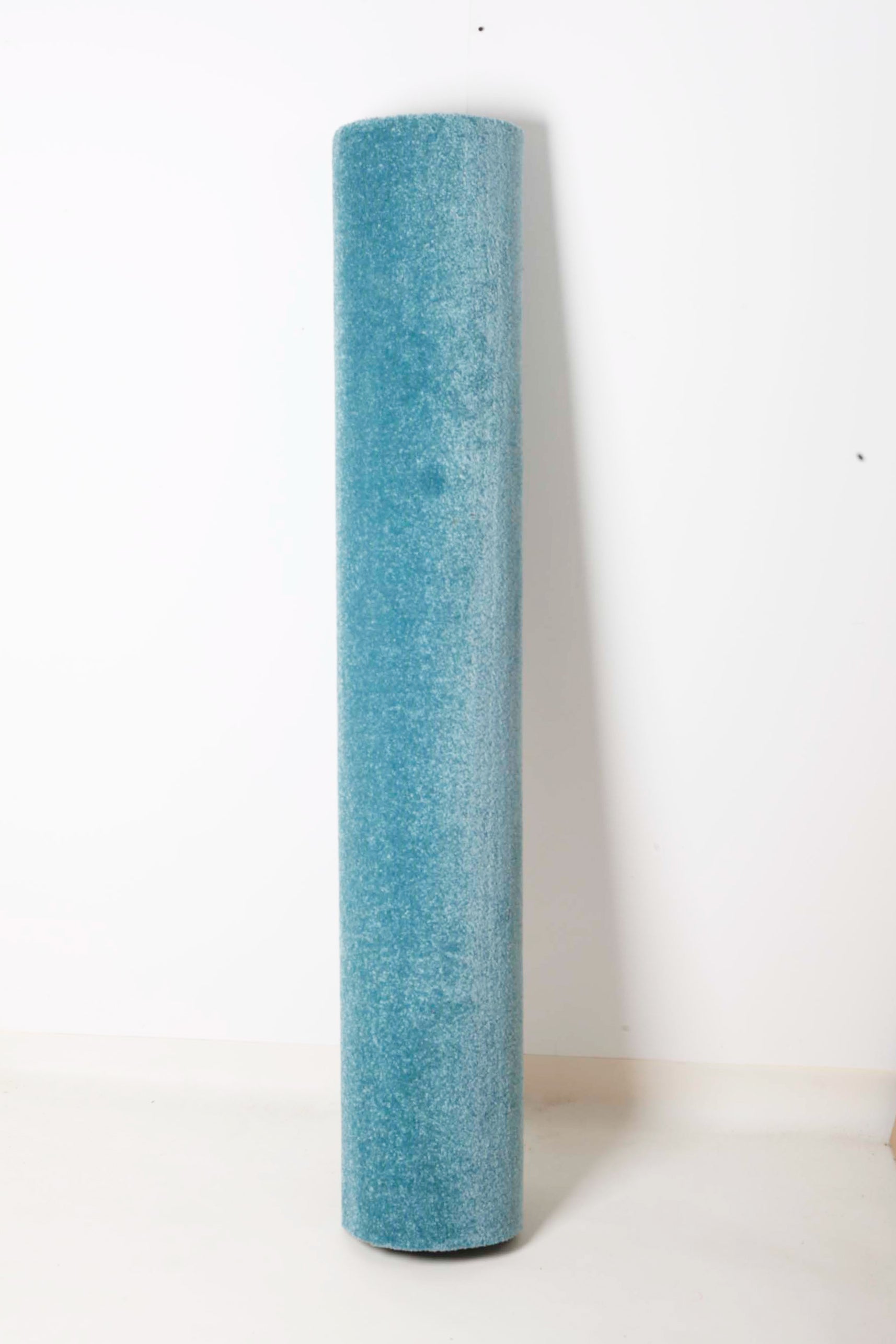 Aqua Blue Low-Pile Rug