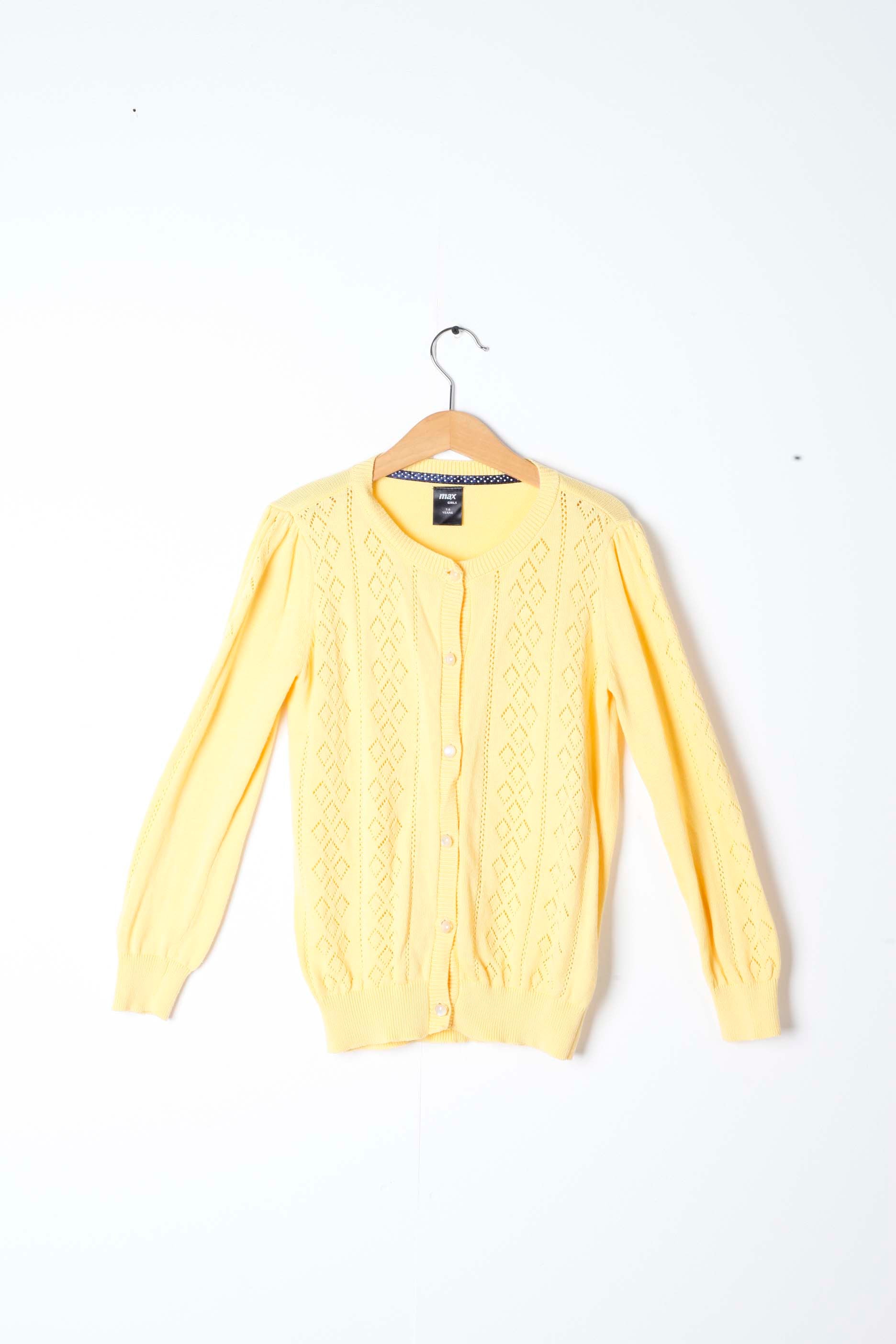 Girls Yellow Cardigan