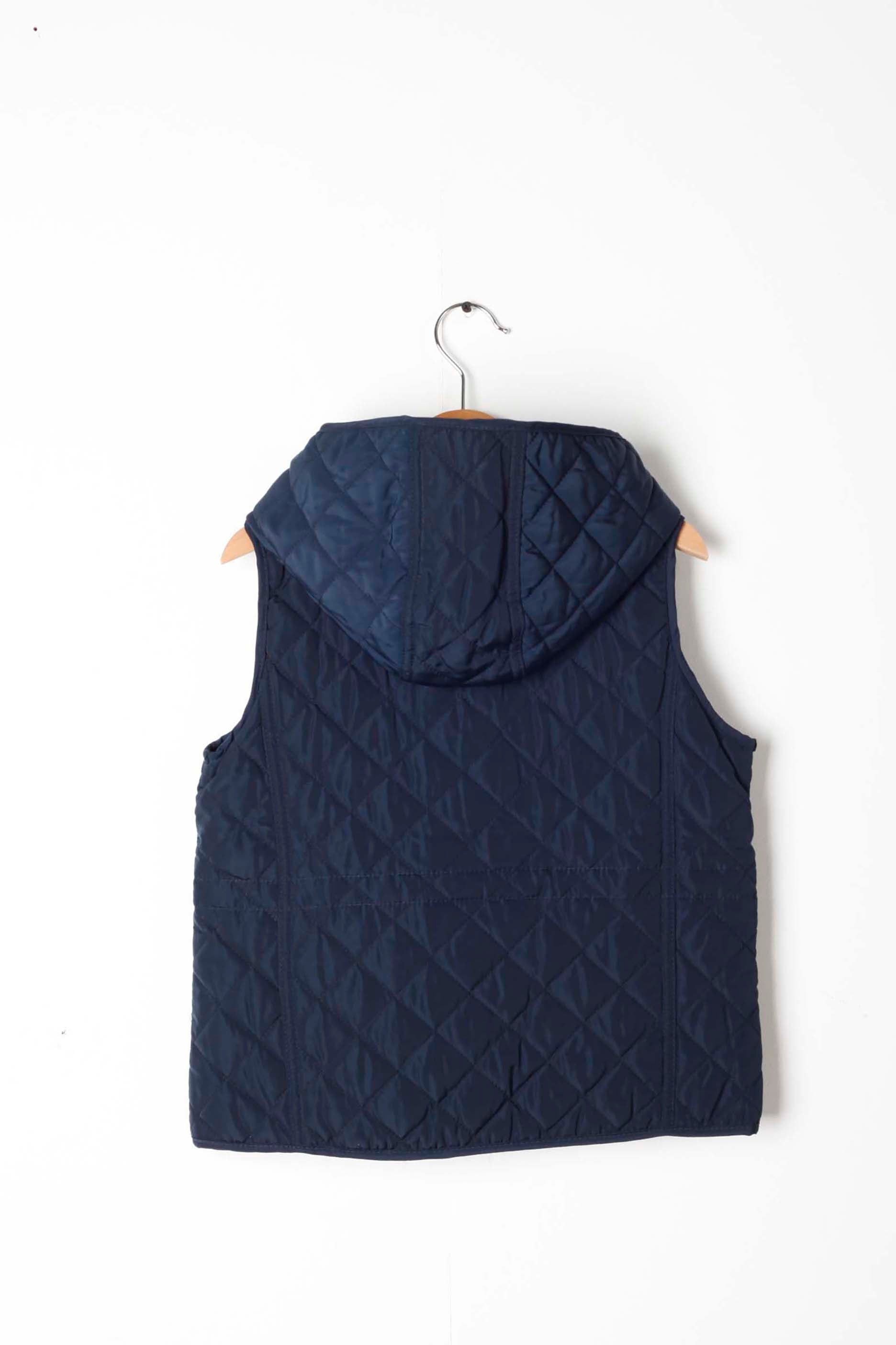 Girls Navy Blue Quilted Gilet