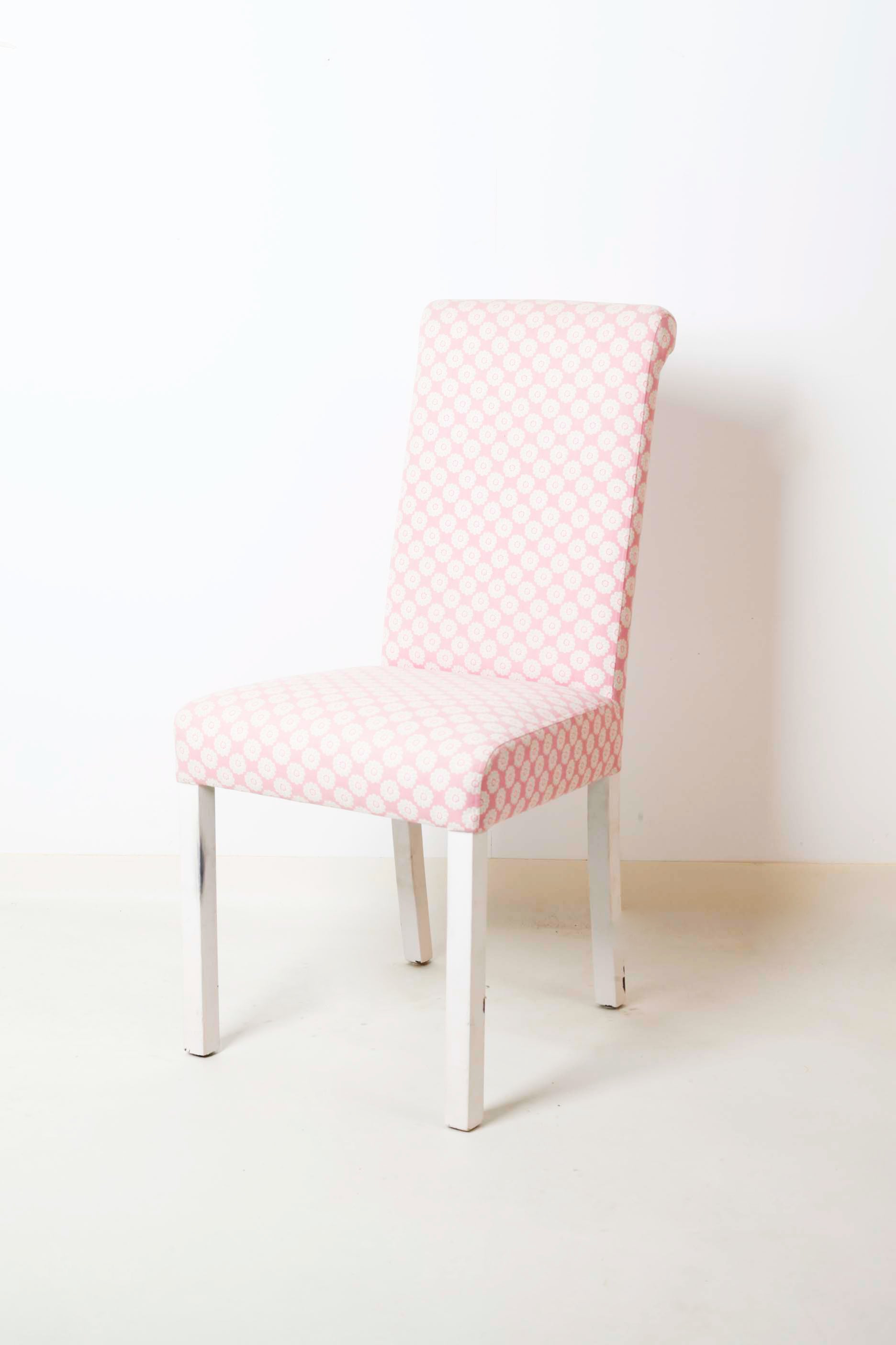 Pink Patterned Dining Chair