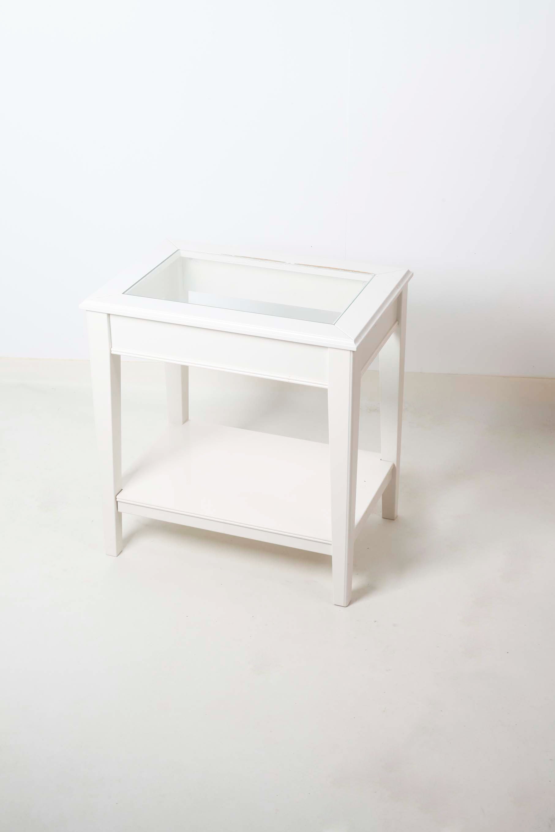 White Bedside Table