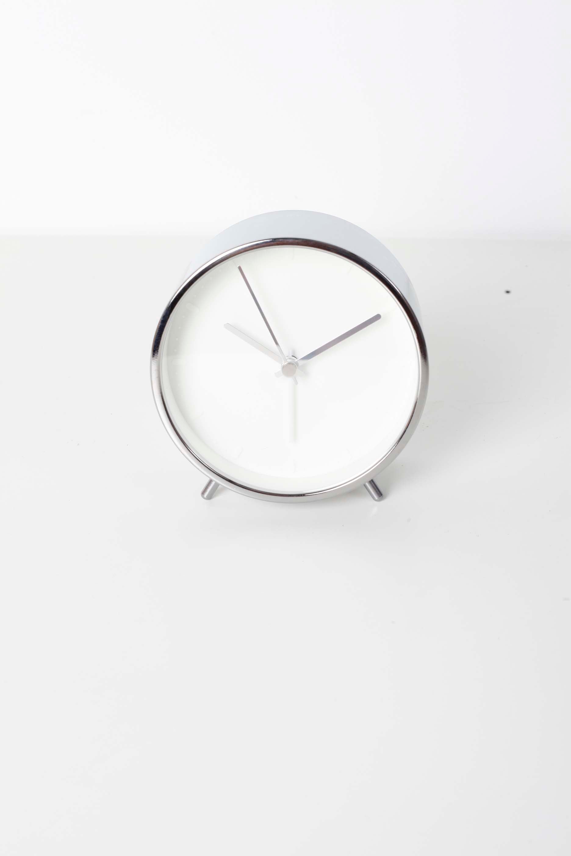 Silver Desk Clock