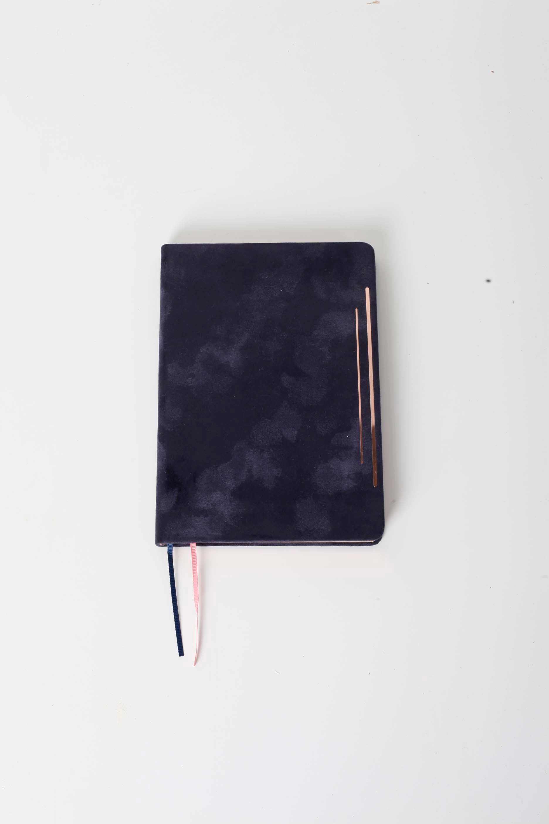 Navy Suede Notebook