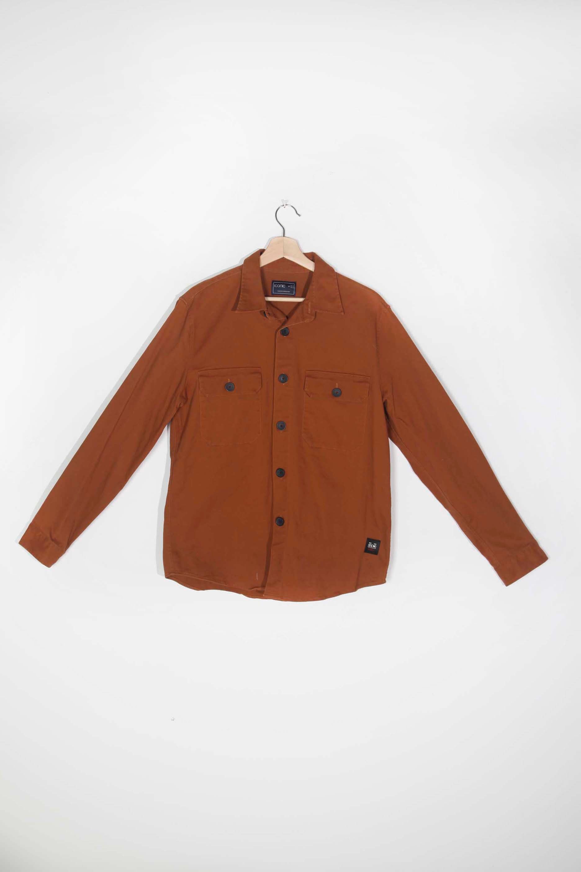 Men's Brown Shirt Jacket