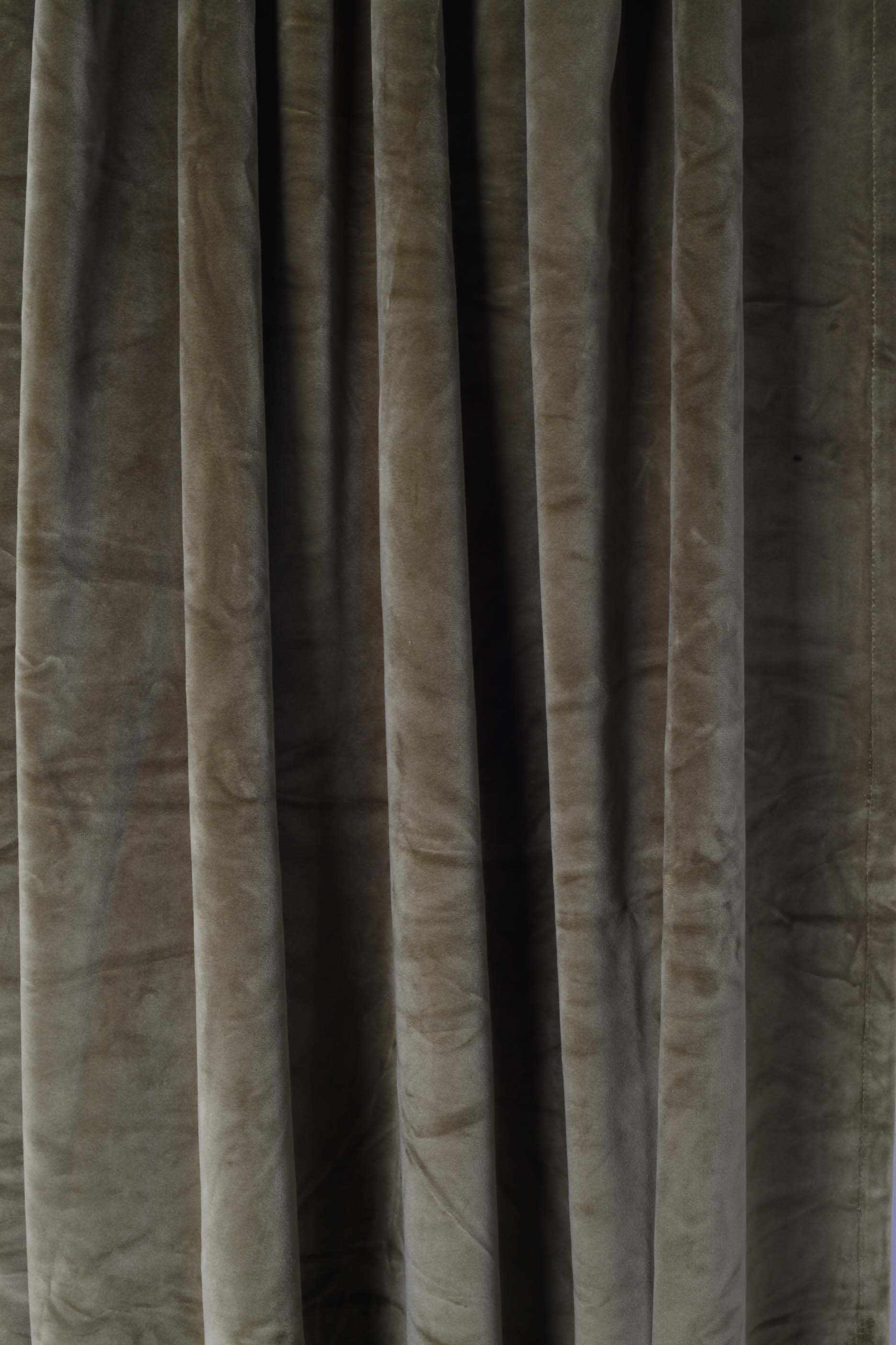 Dark Green Velvet Curtains 1 Pair