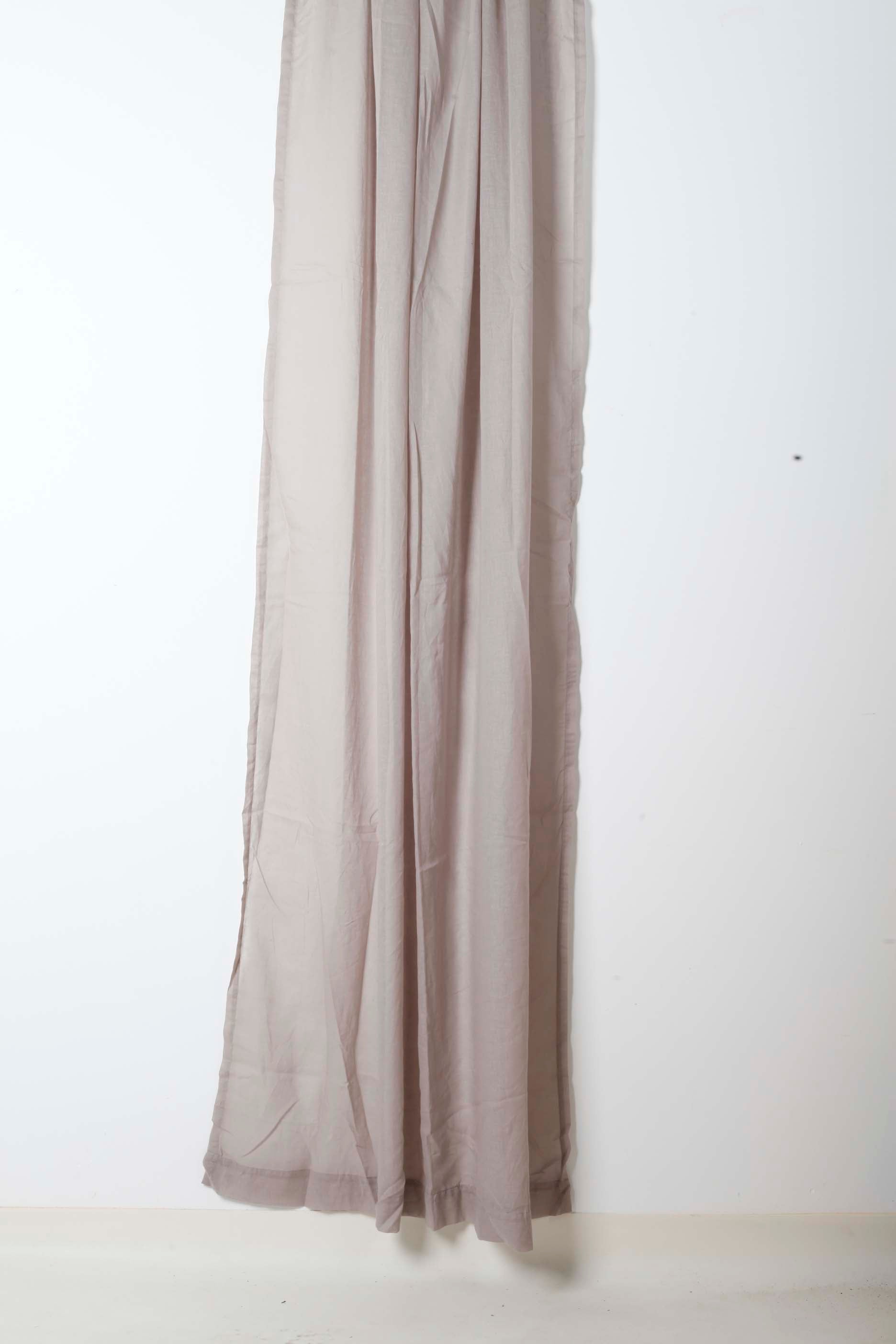 Pair of Taupe/Grey Linen Curtains 120x250cm