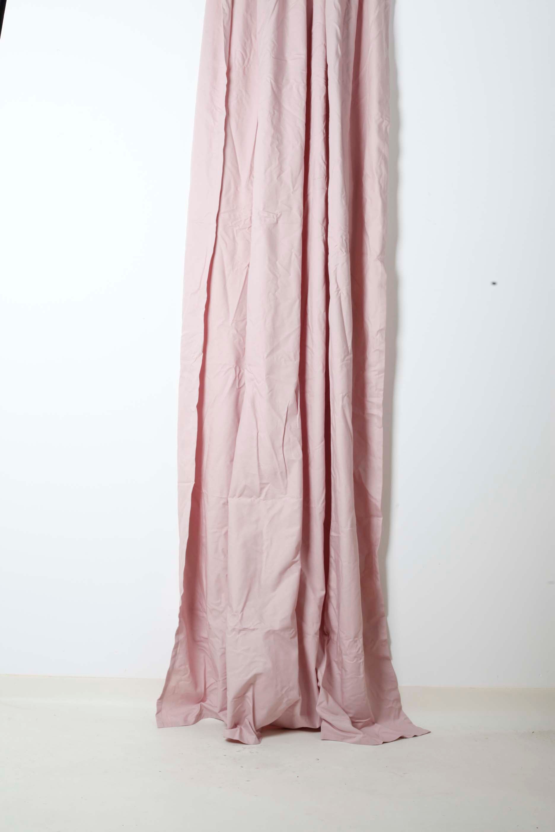 Pair of Light Pink Cotton Curtains