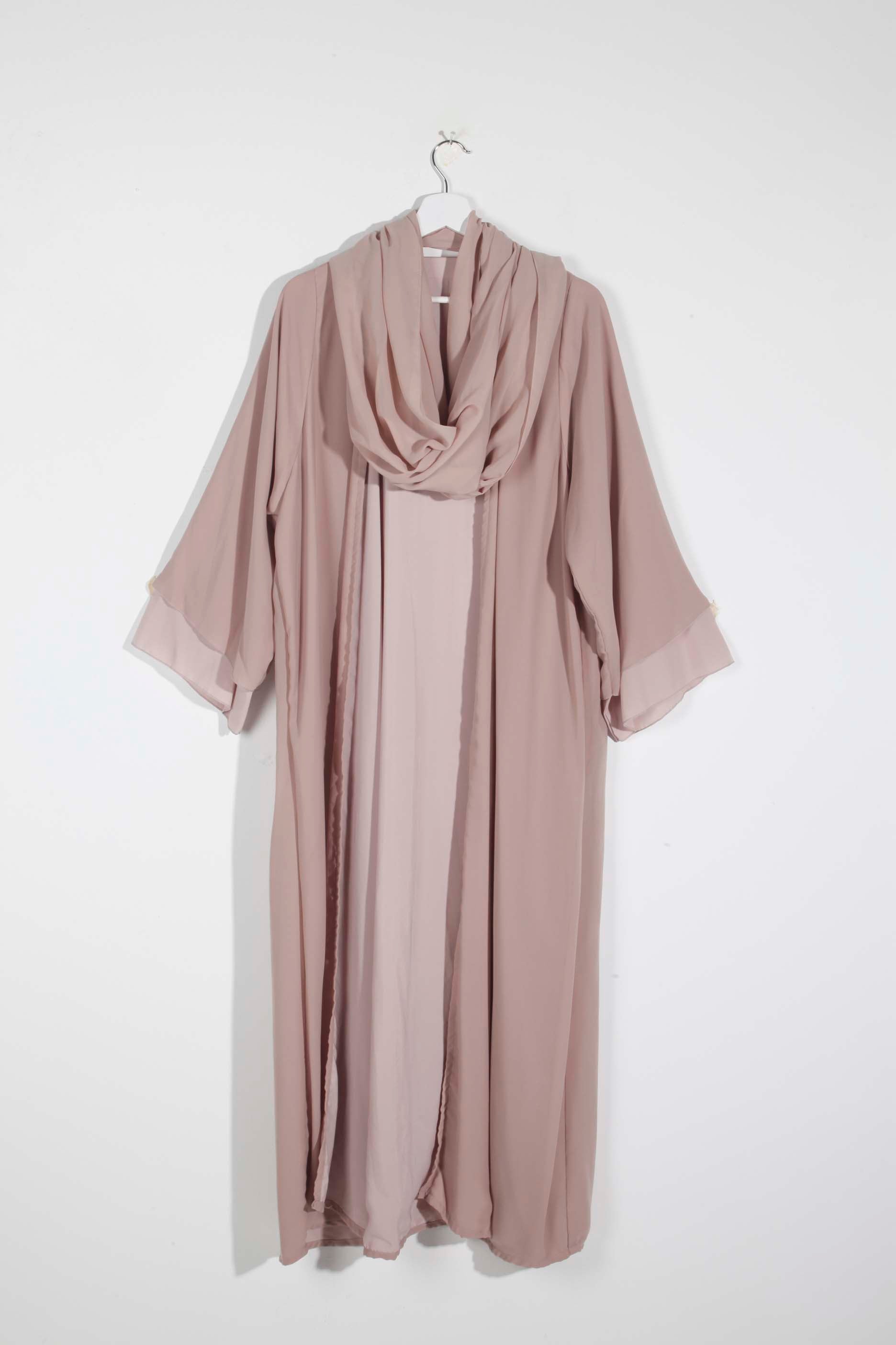 Pale pink abaya