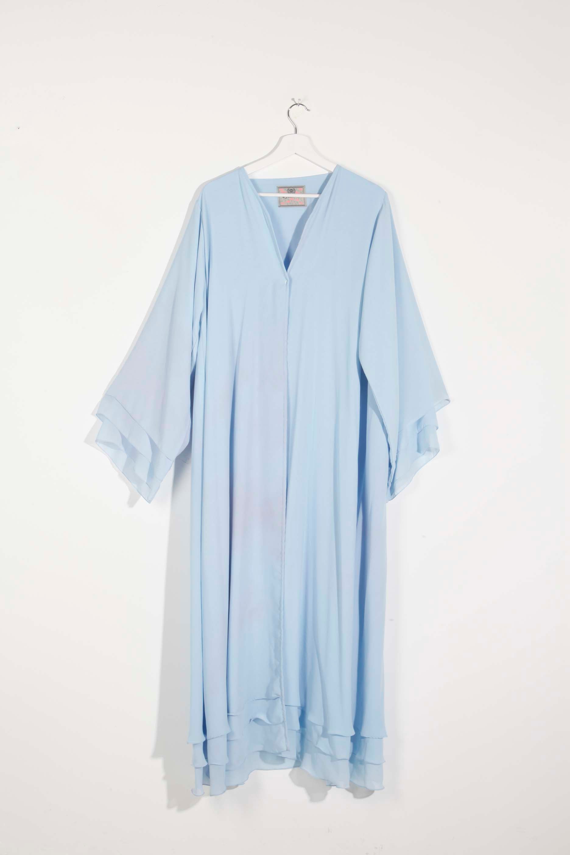 Baby Blue Chiffon abaya (IMPERFECT)