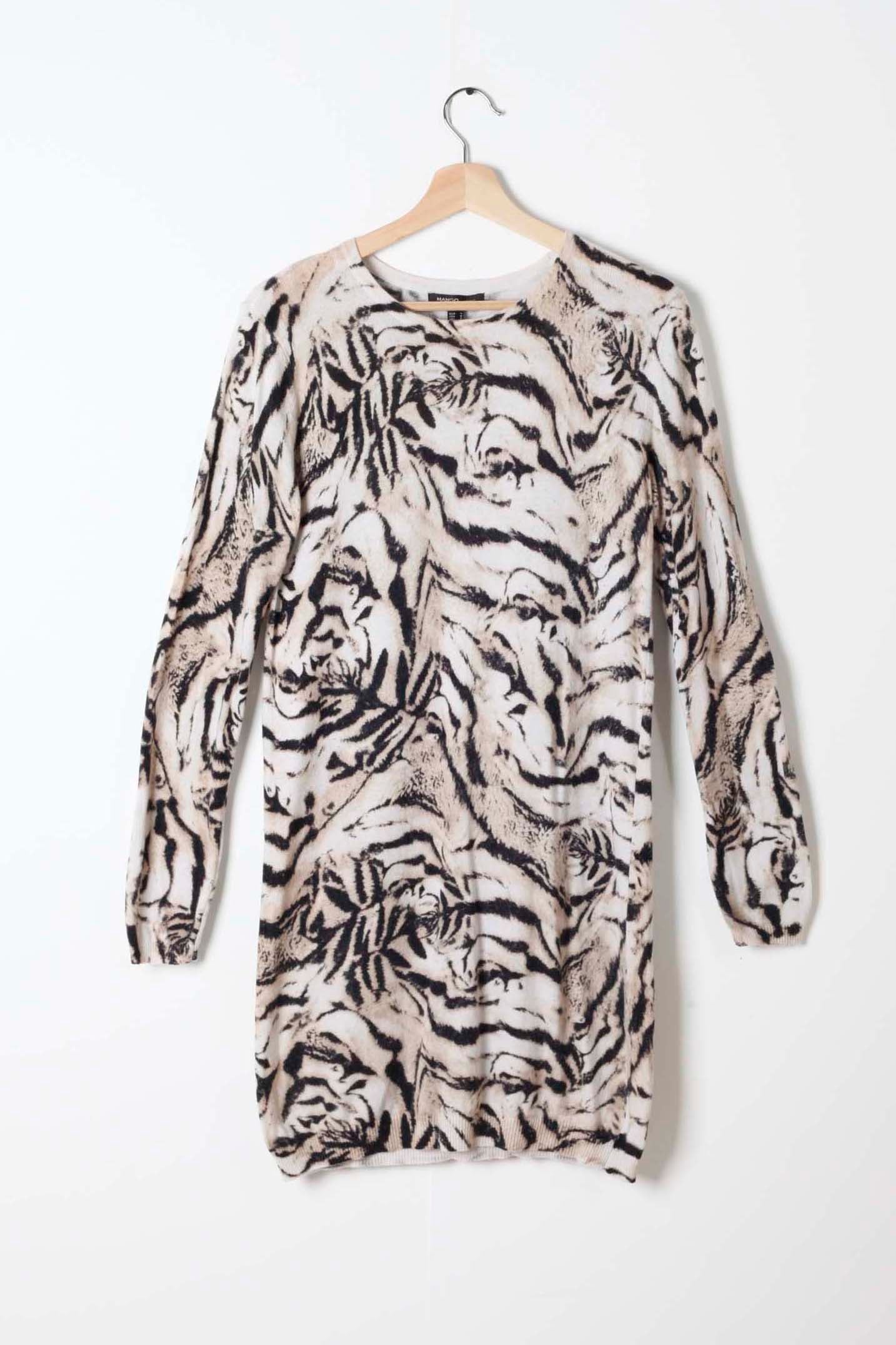 Tiger Print Sweater Mini Dress (small/medium)