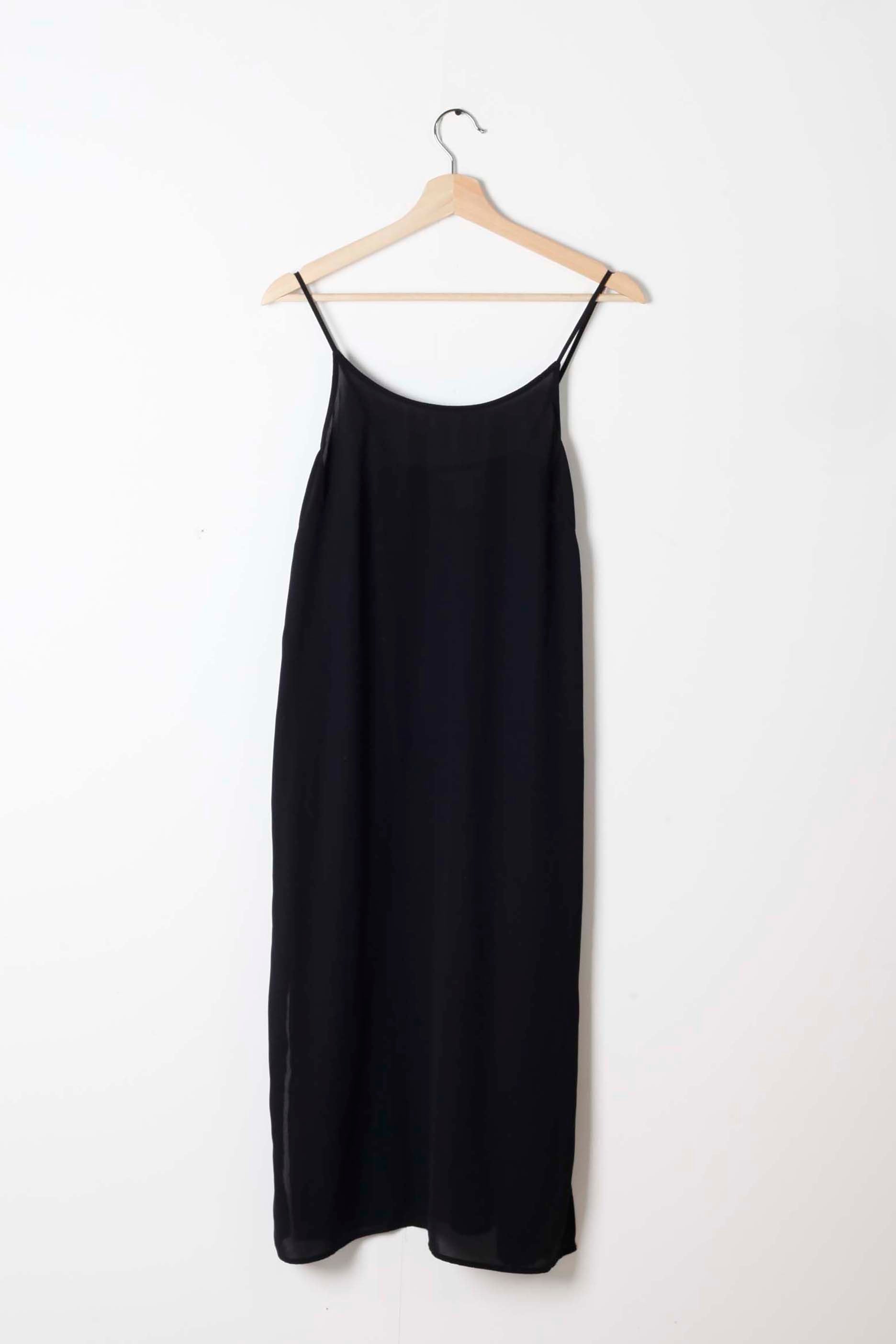 Black Midi Slip Dress (Eu38)