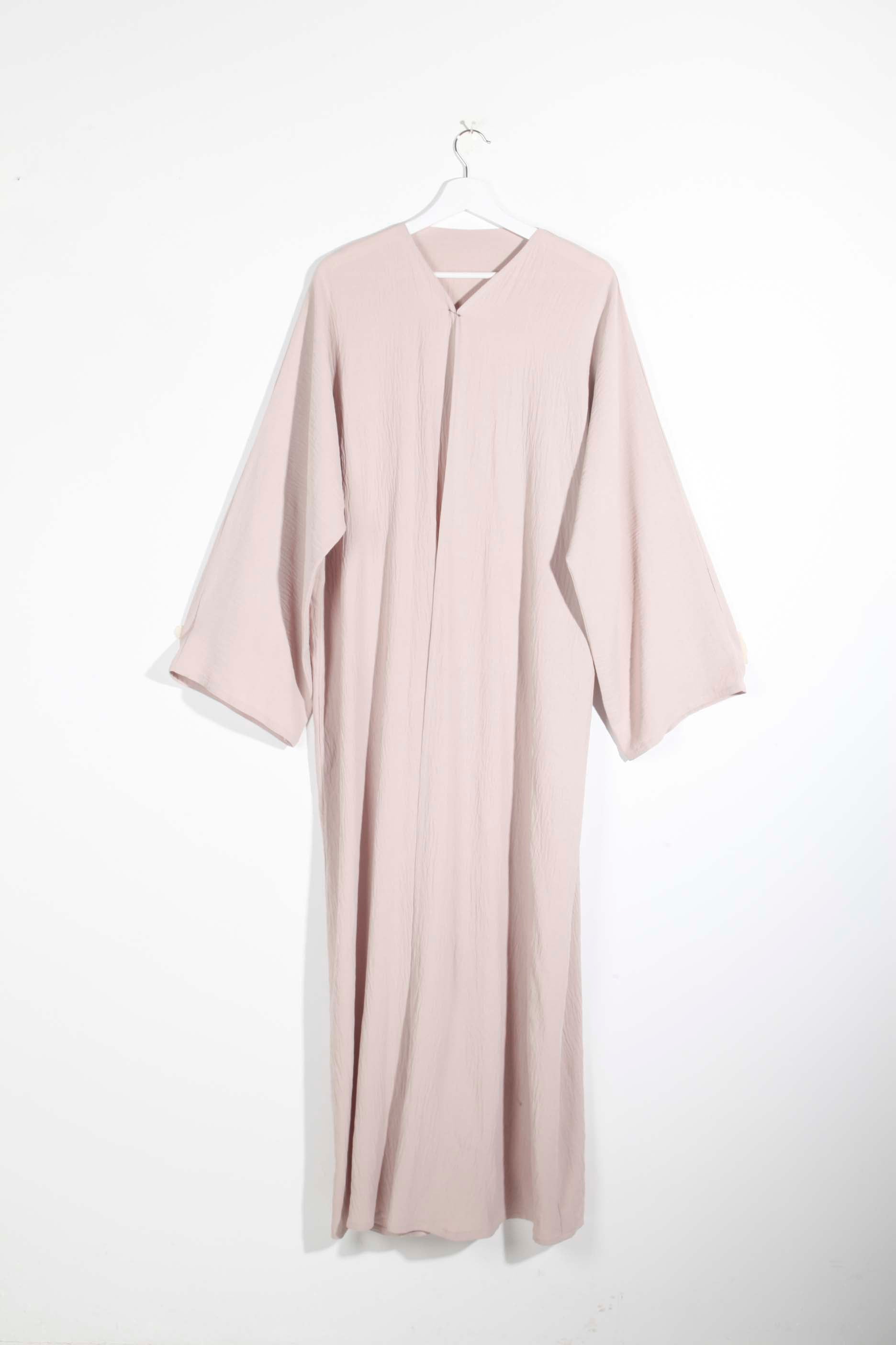 Pale pink abaya with shayla