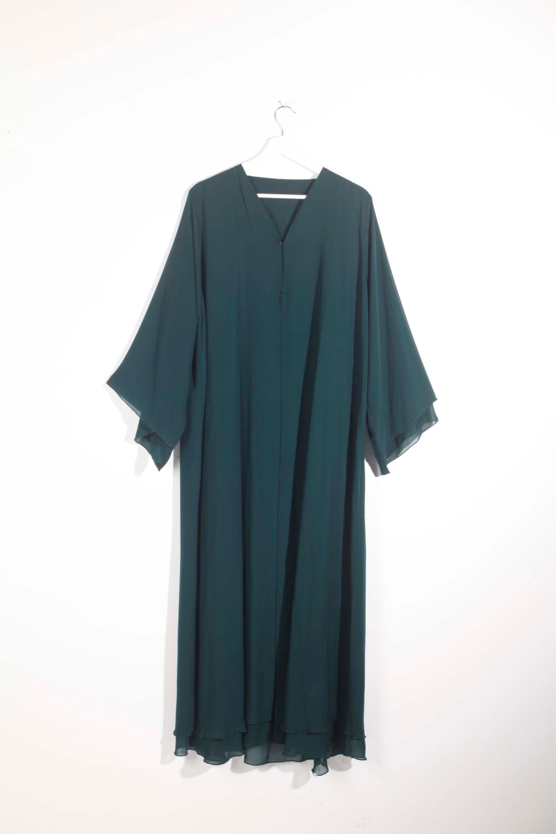 Forest Green chiffon abaya