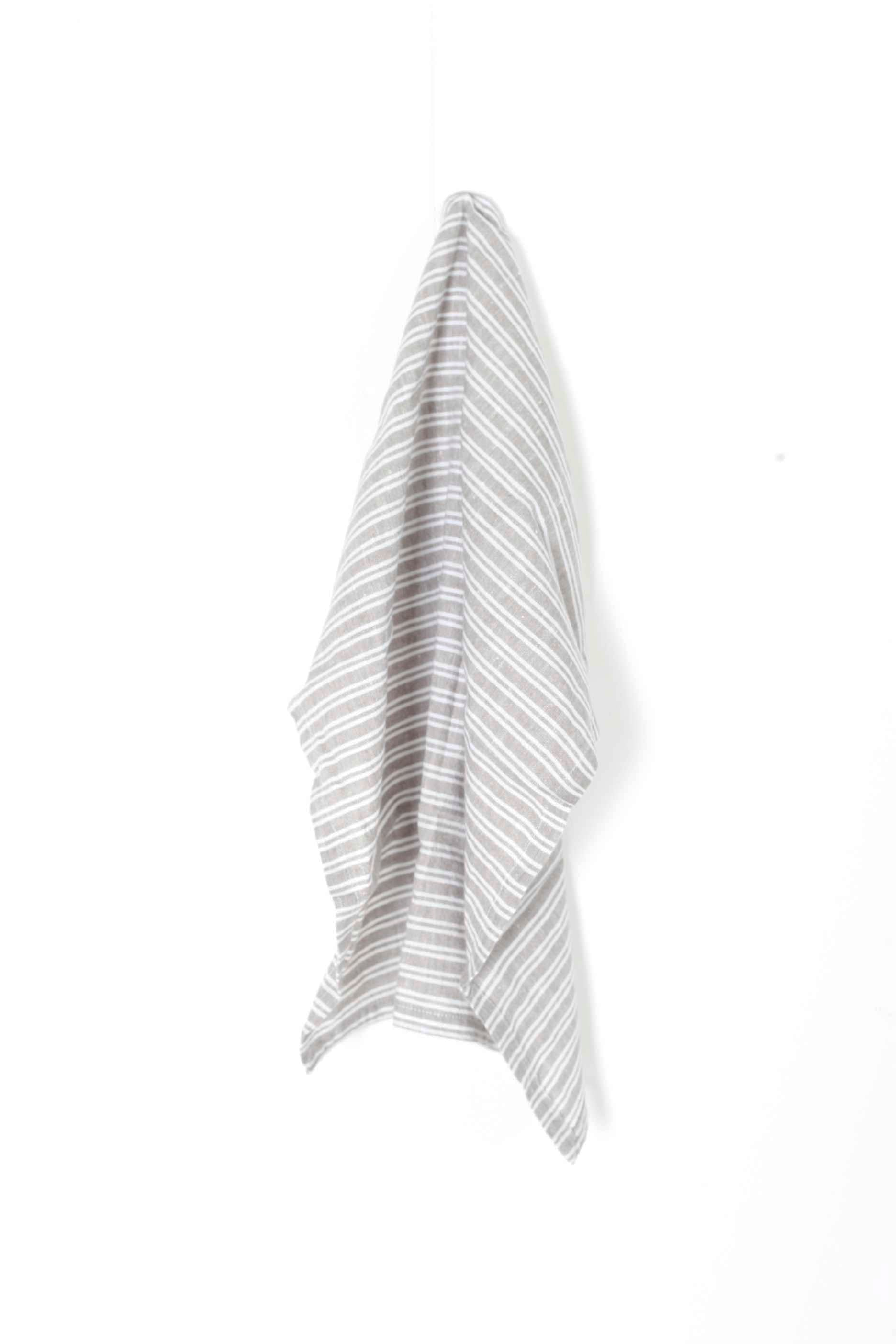 Grey & White Stripe Kitchen Towel