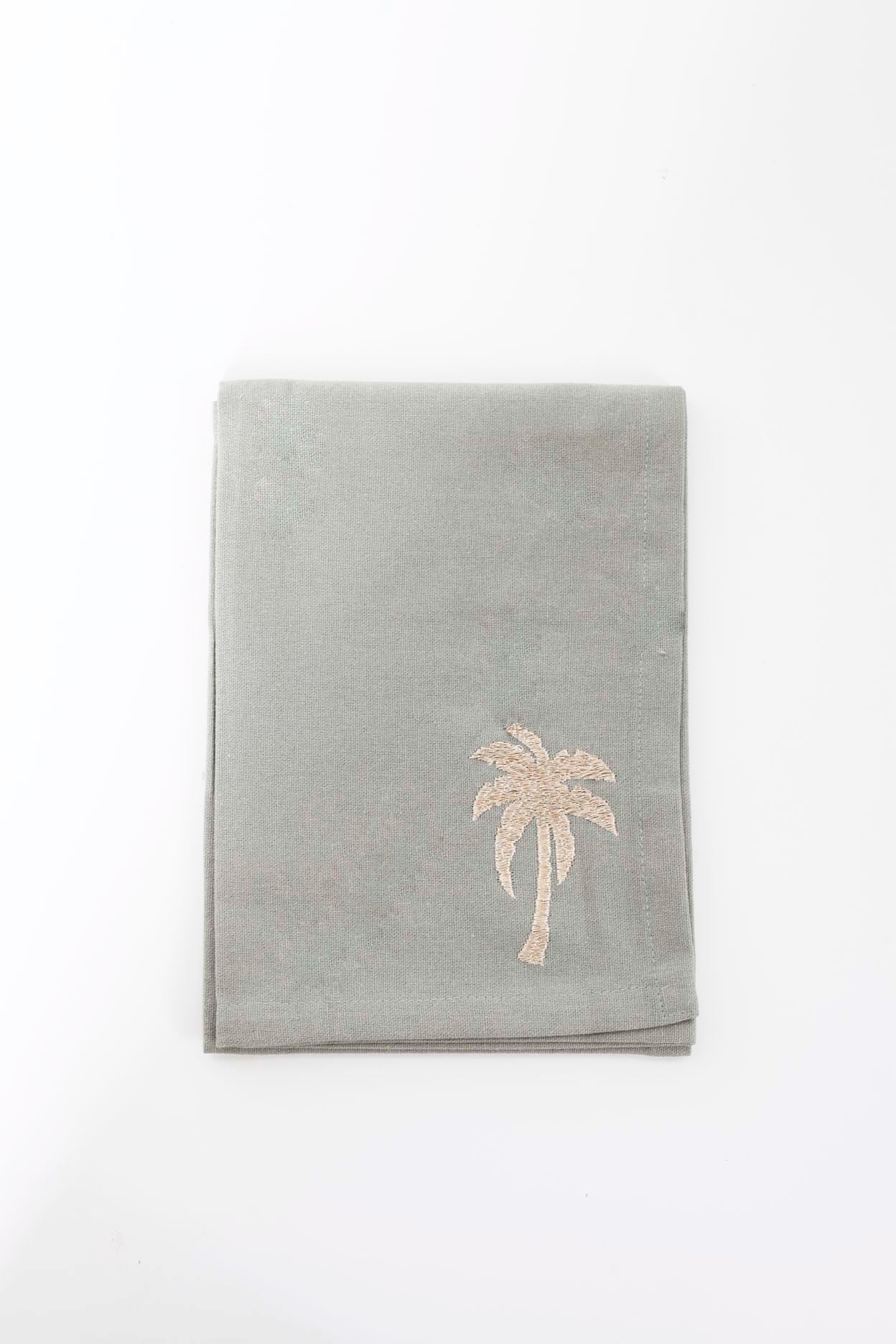 Kitchen Towels with Palm Print - Pack of 3