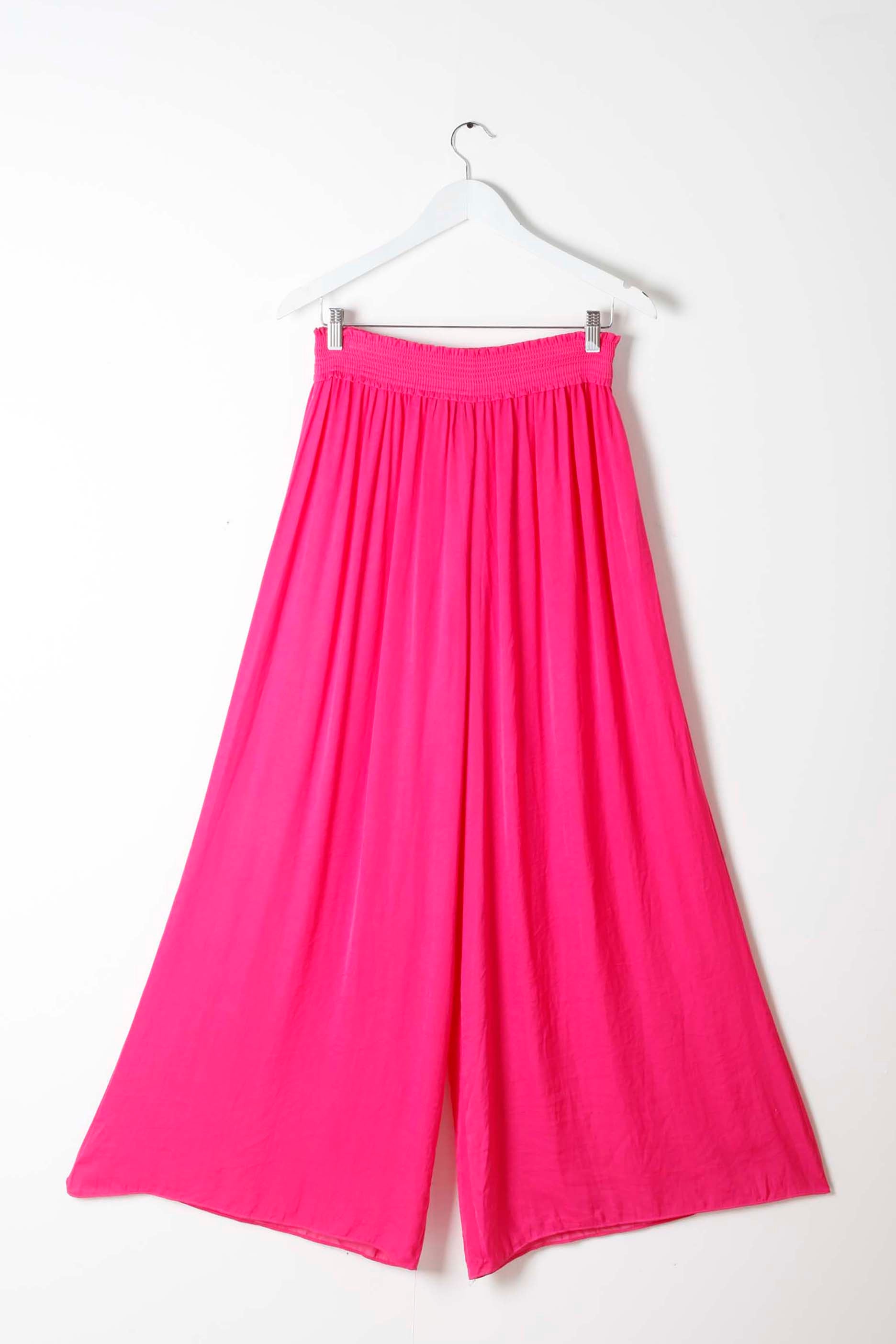 Fuchsia Pink Wide-leg Trousers