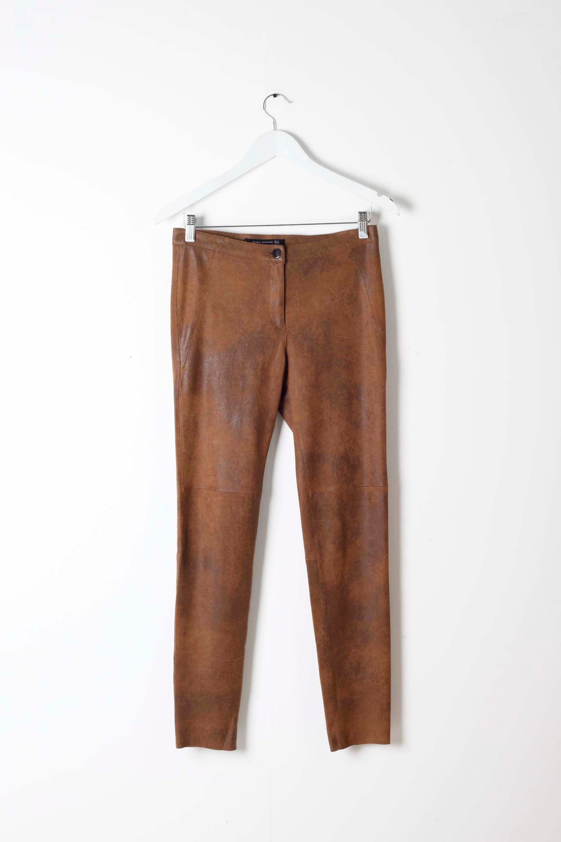 Womens Faux Suede Trousers
