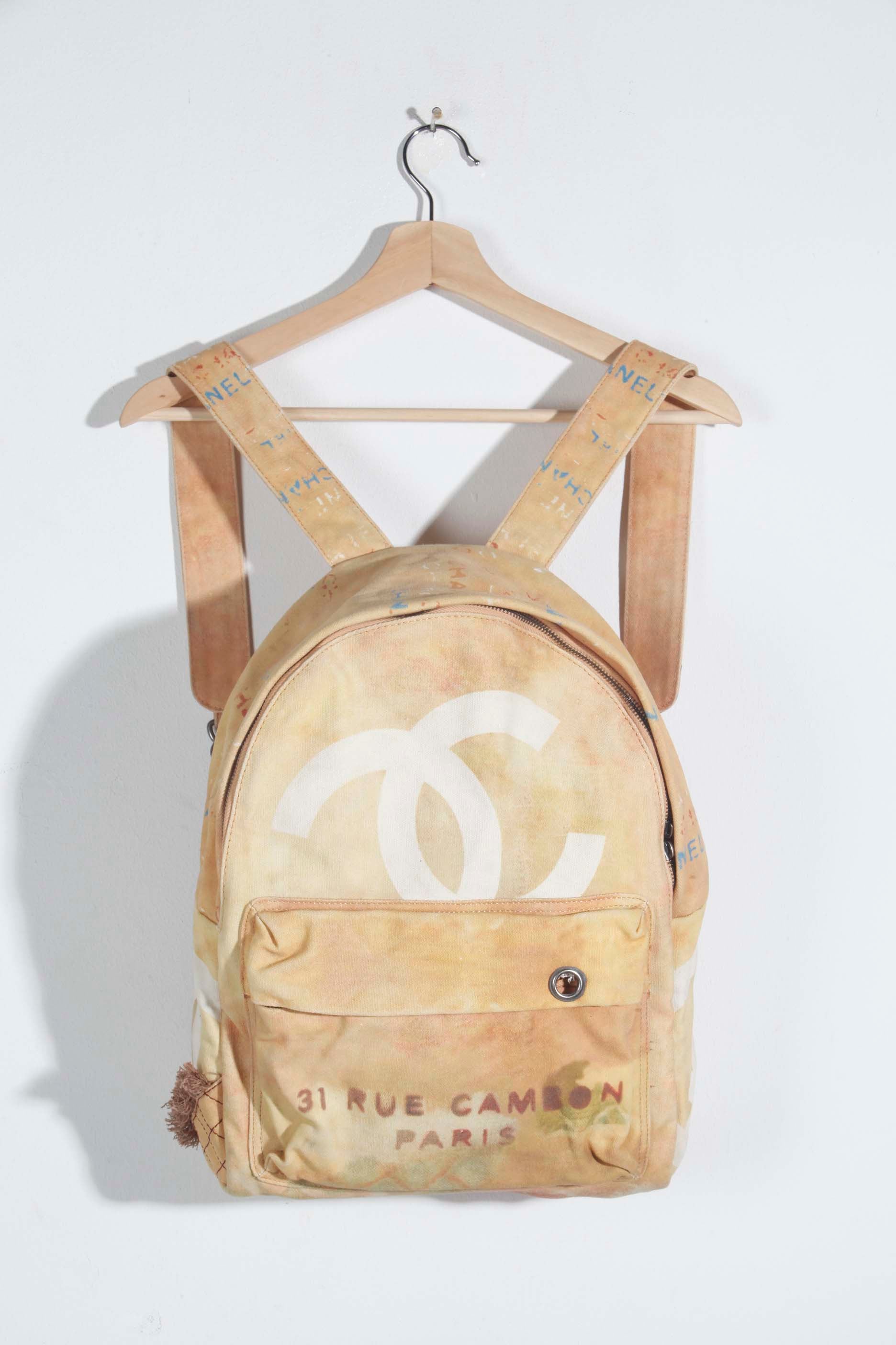 Chanel Spring 2014 Graffiti Backpack, Beige: ASO KYLIE JENNER