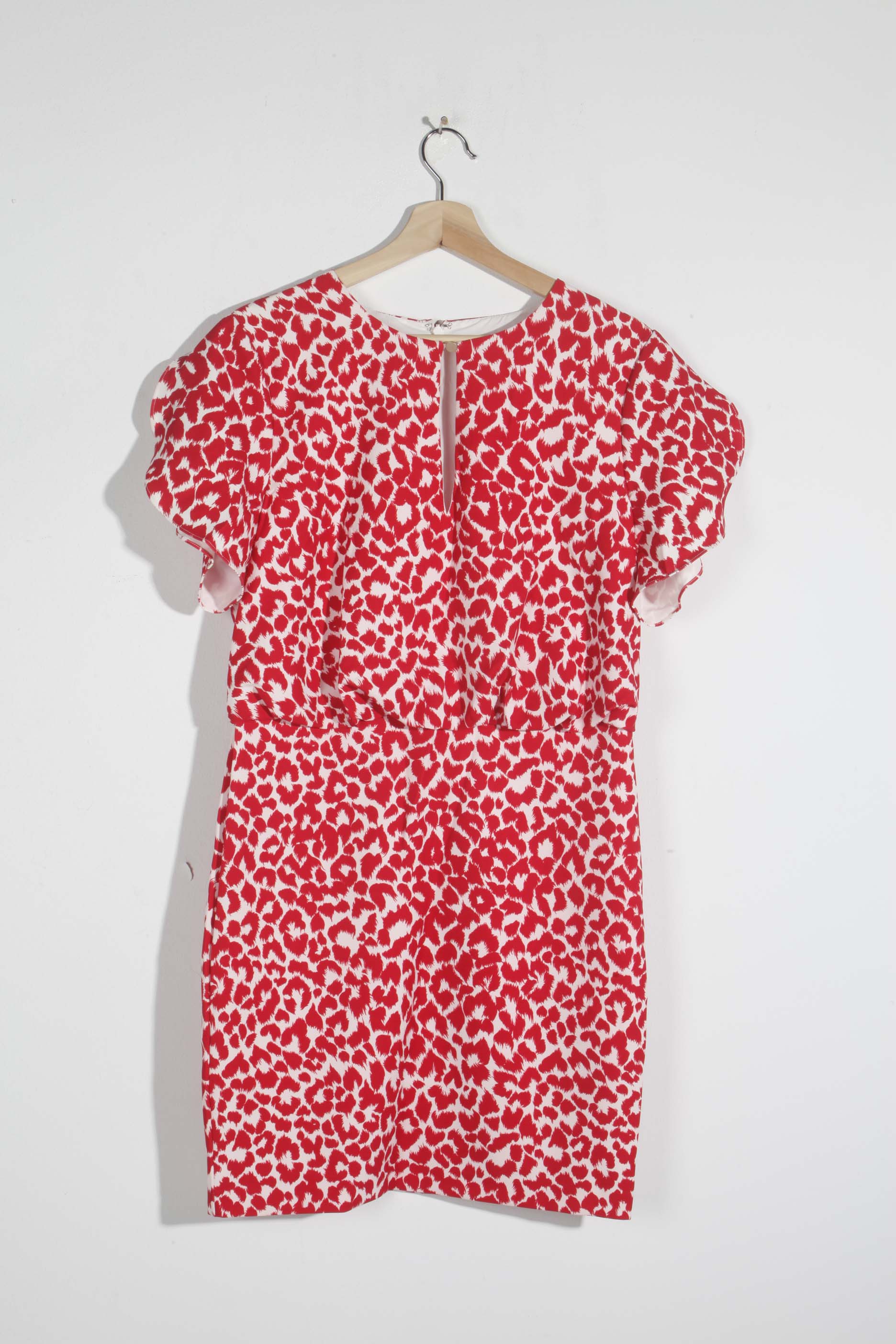 Red Leopard Print Dress (Eu40)