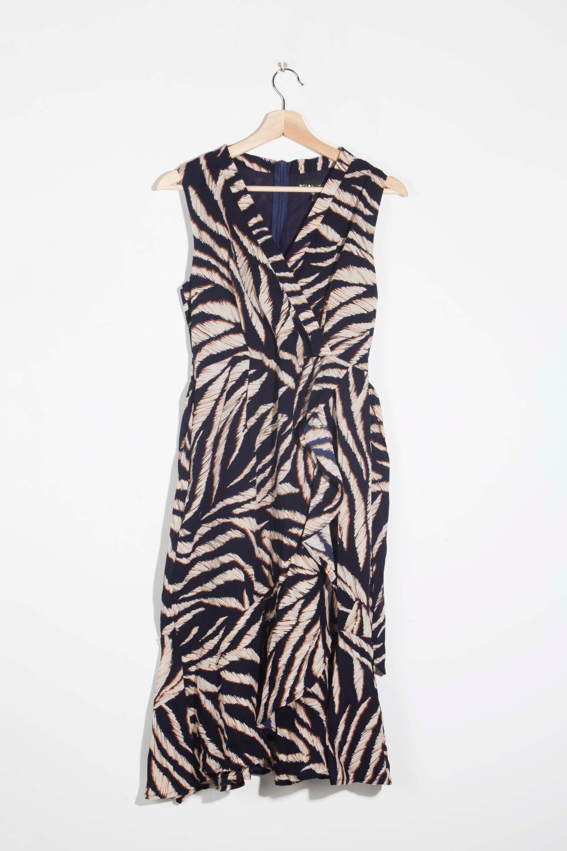 Navy Printed Dress (Eu38)