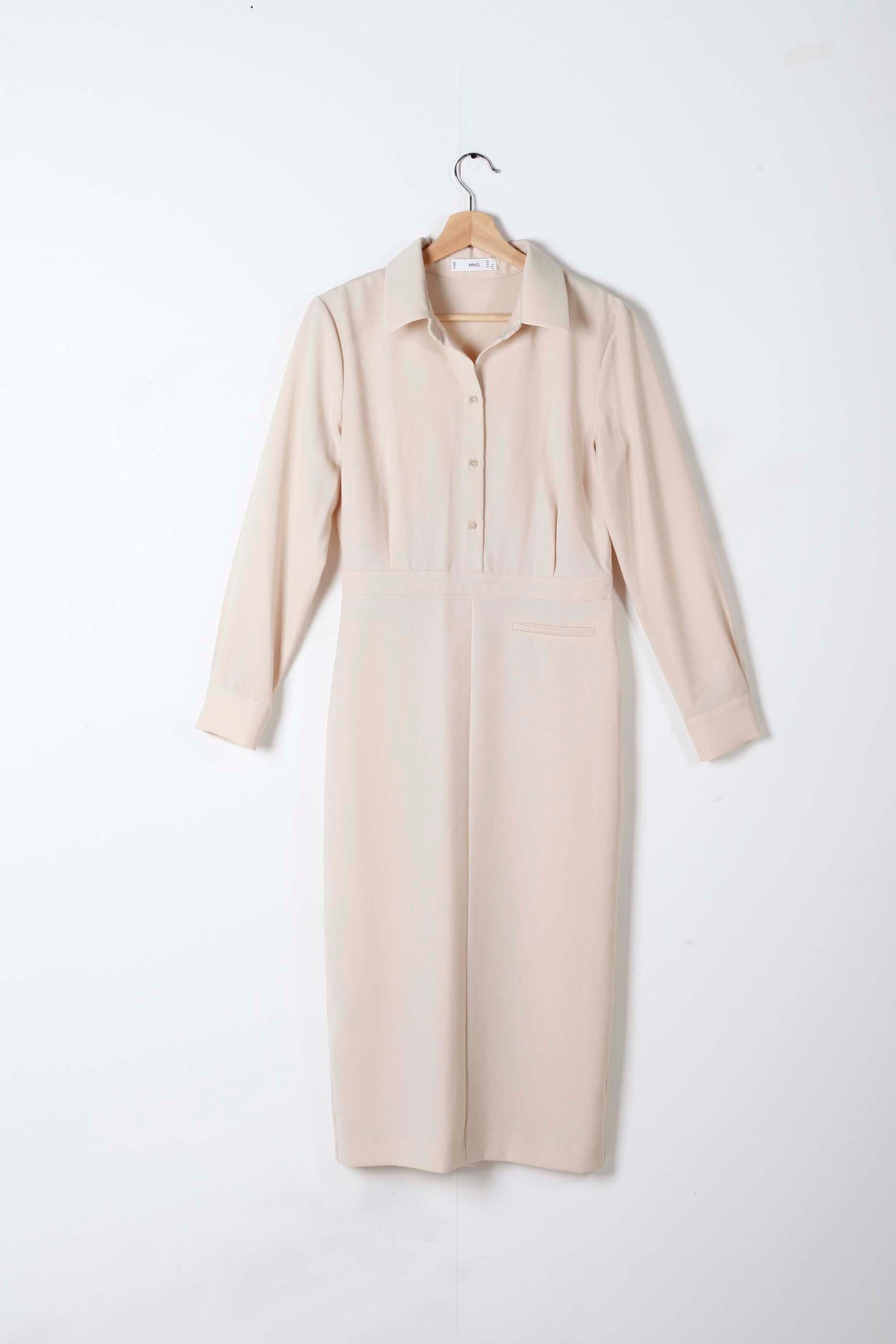 Cream Shirt Dress (Eu36-38)