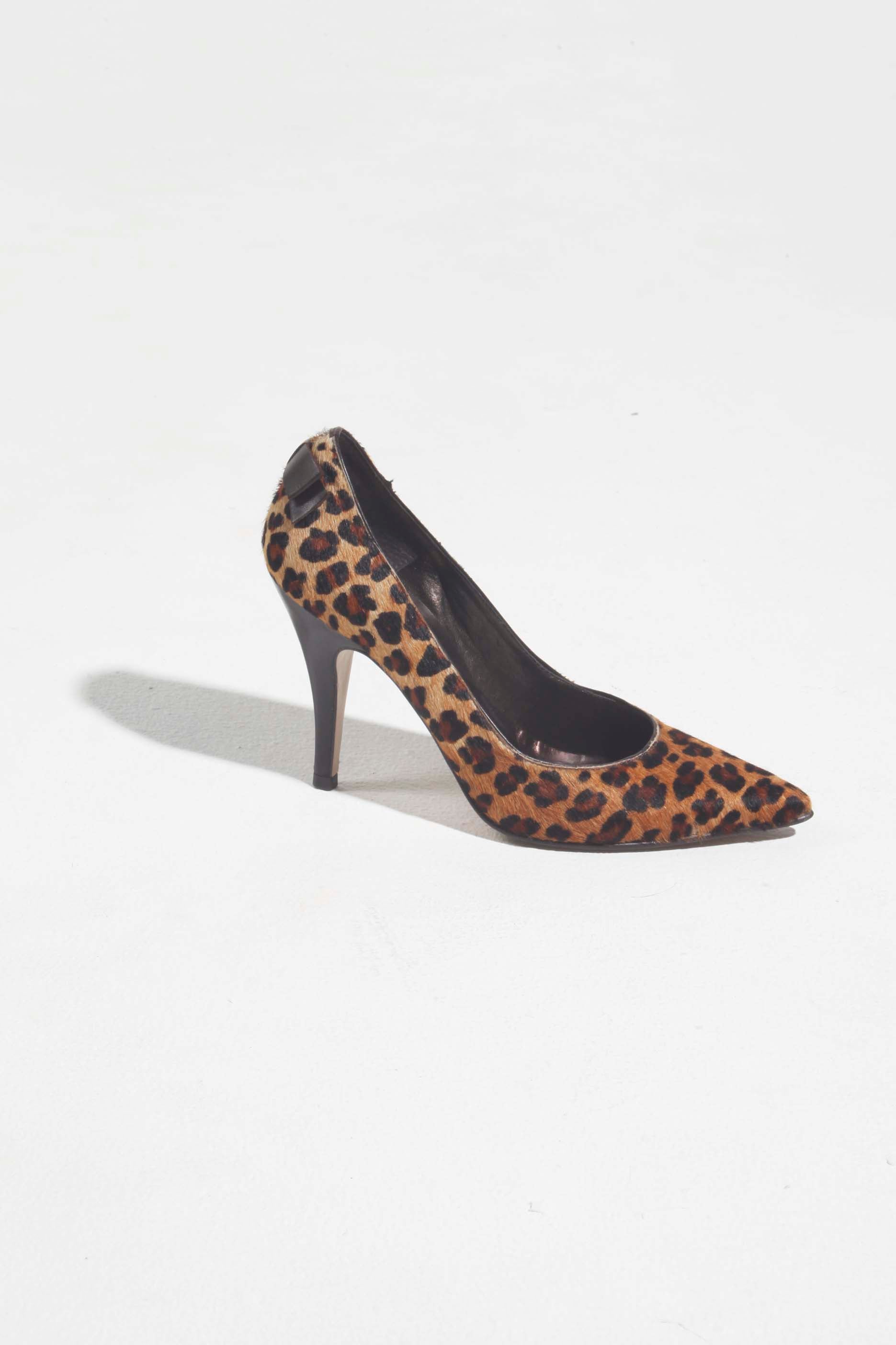 Leopard Print Ponyskin High Heel Points