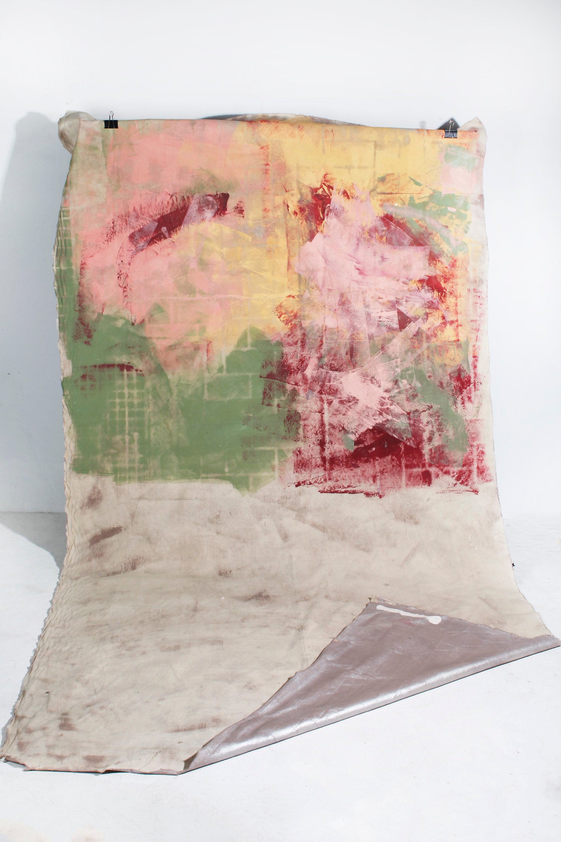 Reversible Silver / Paint Splatter Canvas Backdrop (3m x 1.75m)