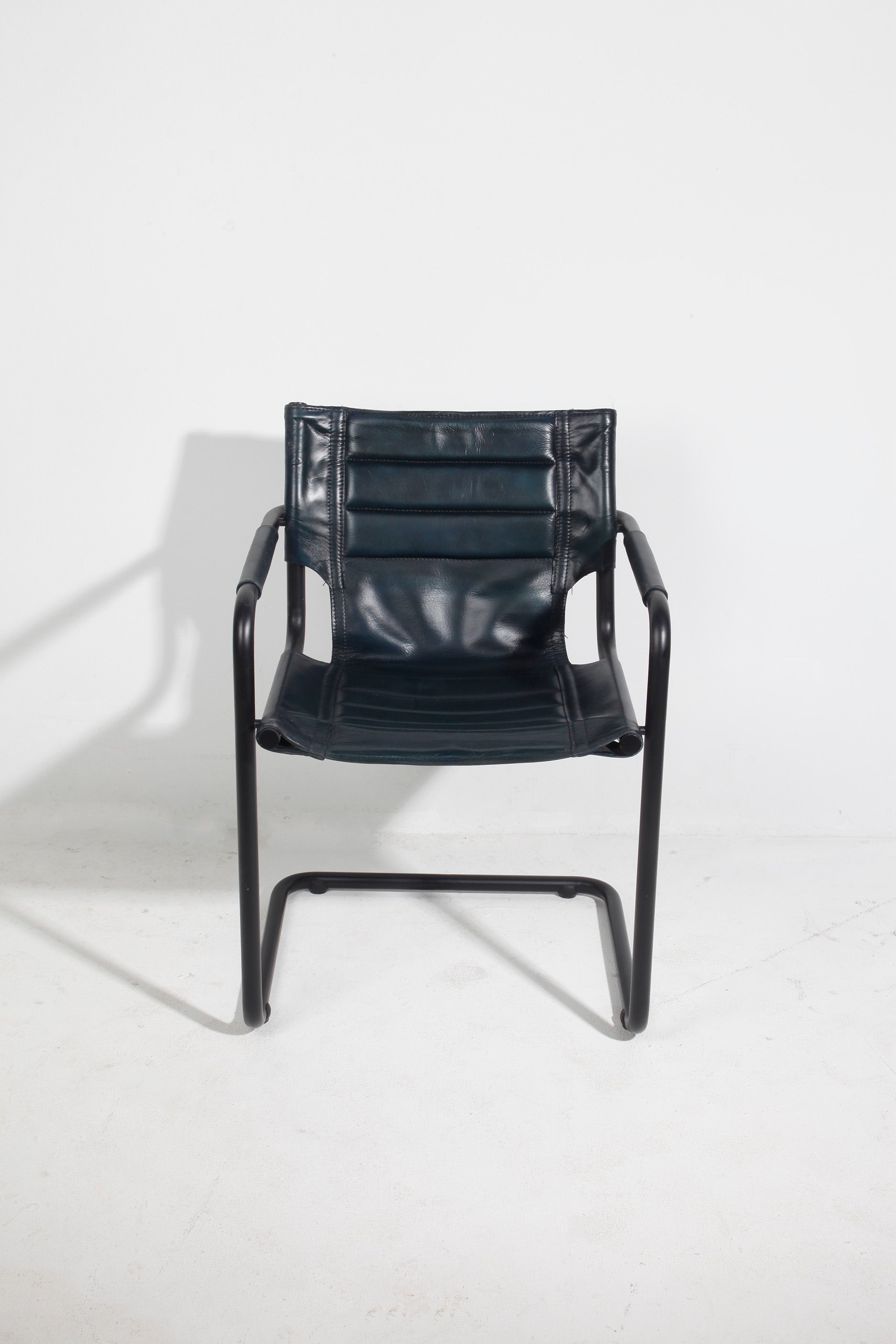 Blue Leather Chair (1 piece available)