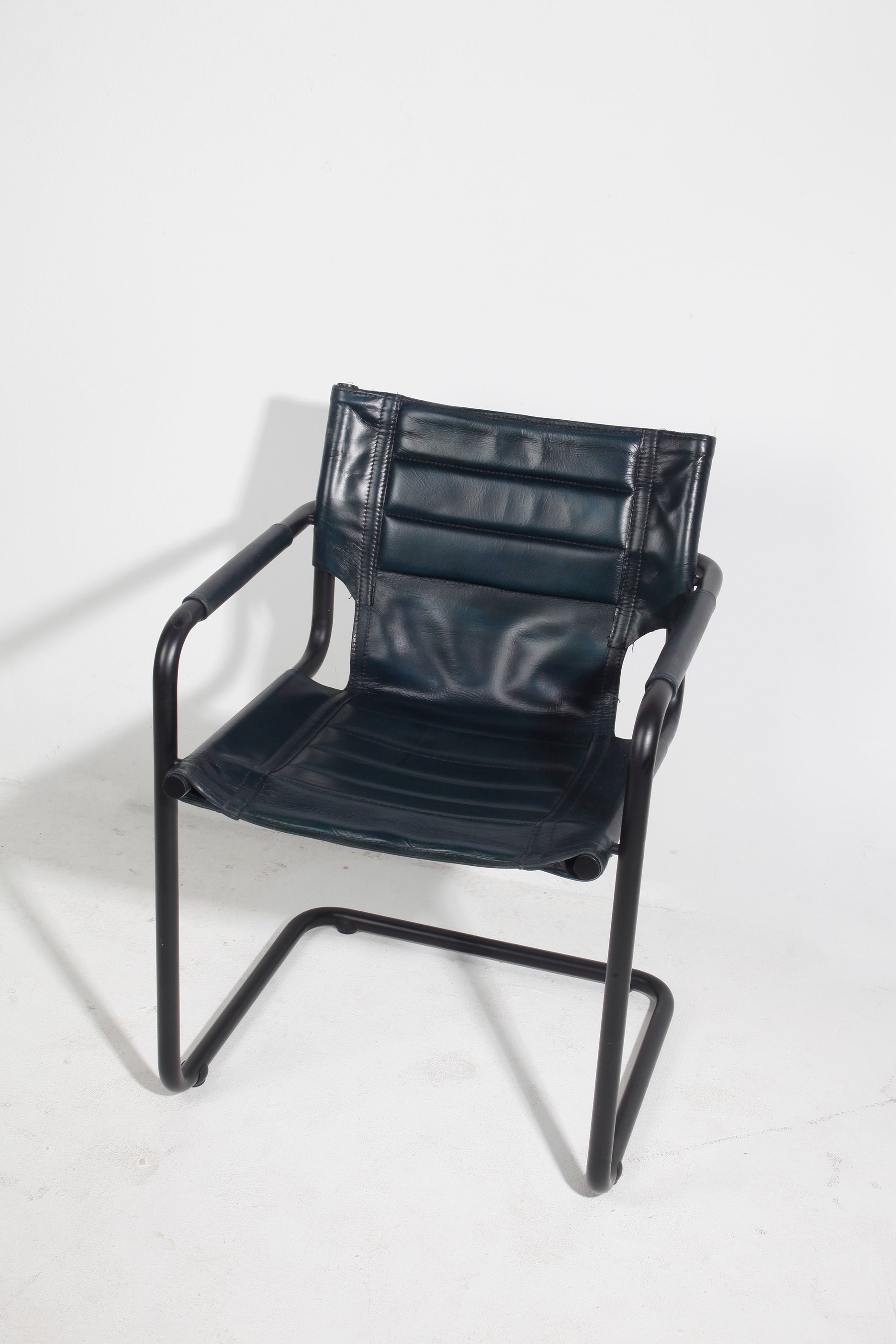 Blue Leather Chair (1 piece available)