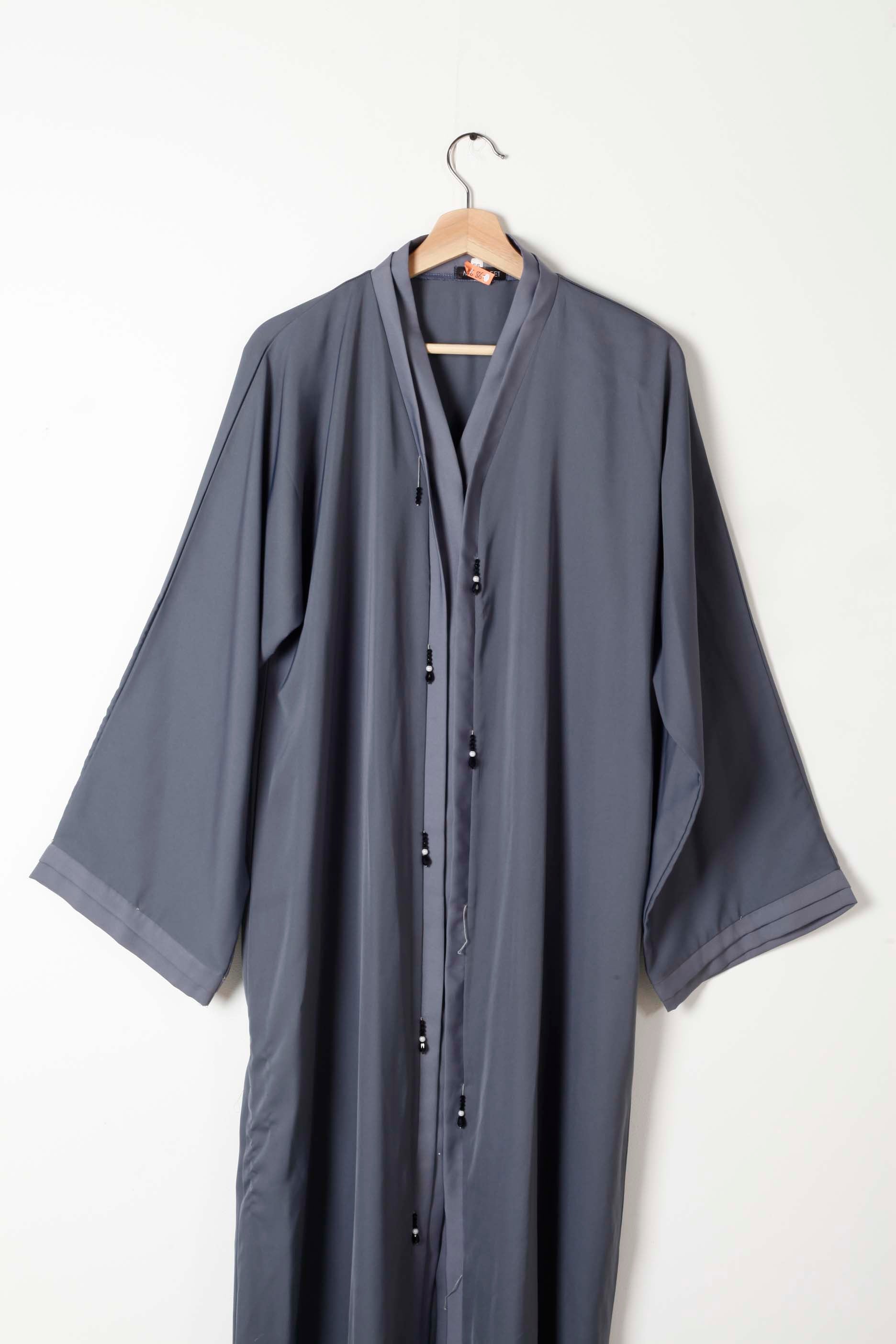 Grey Beaded Abaya