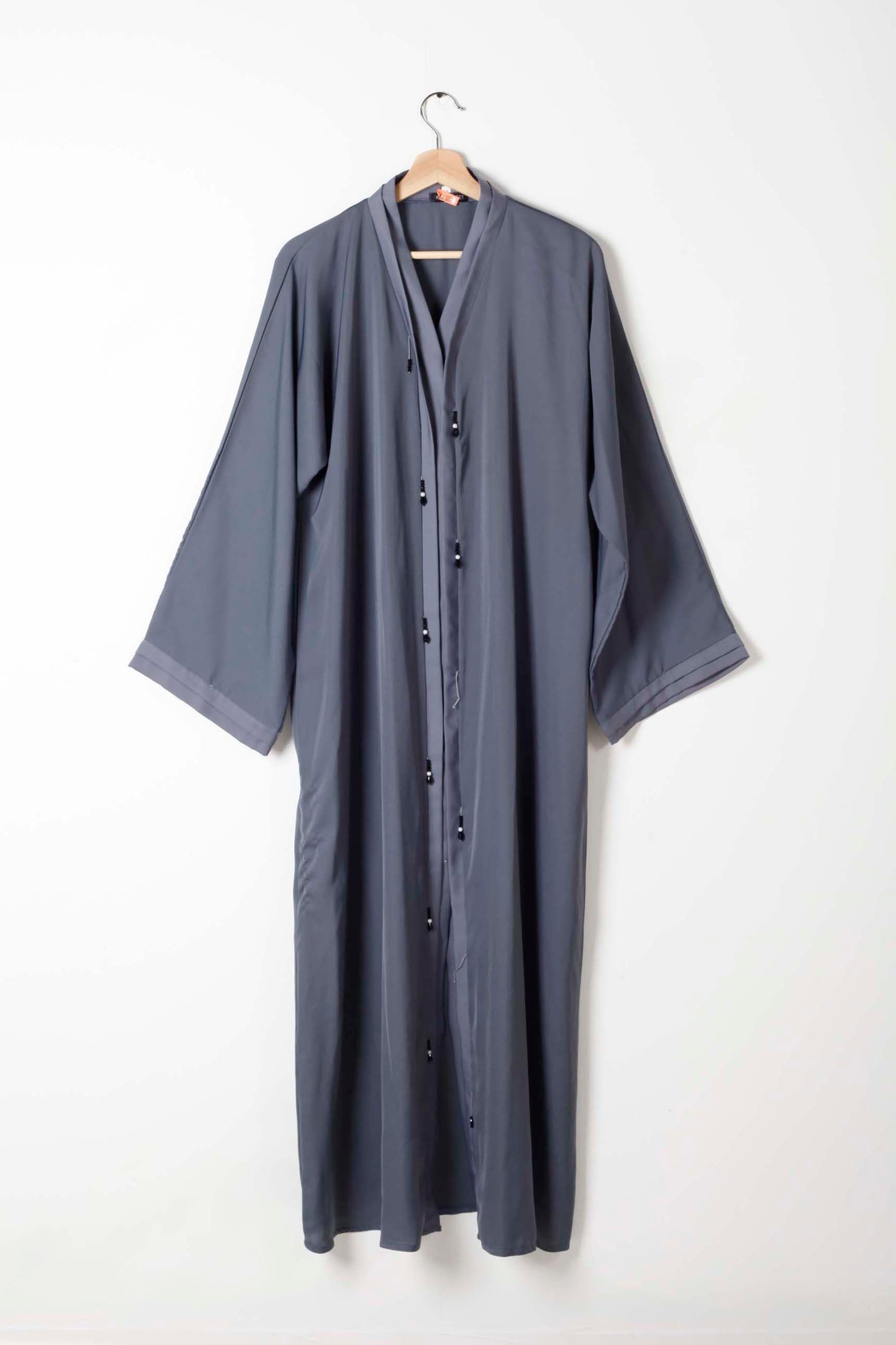 Grey Beaded Abaya