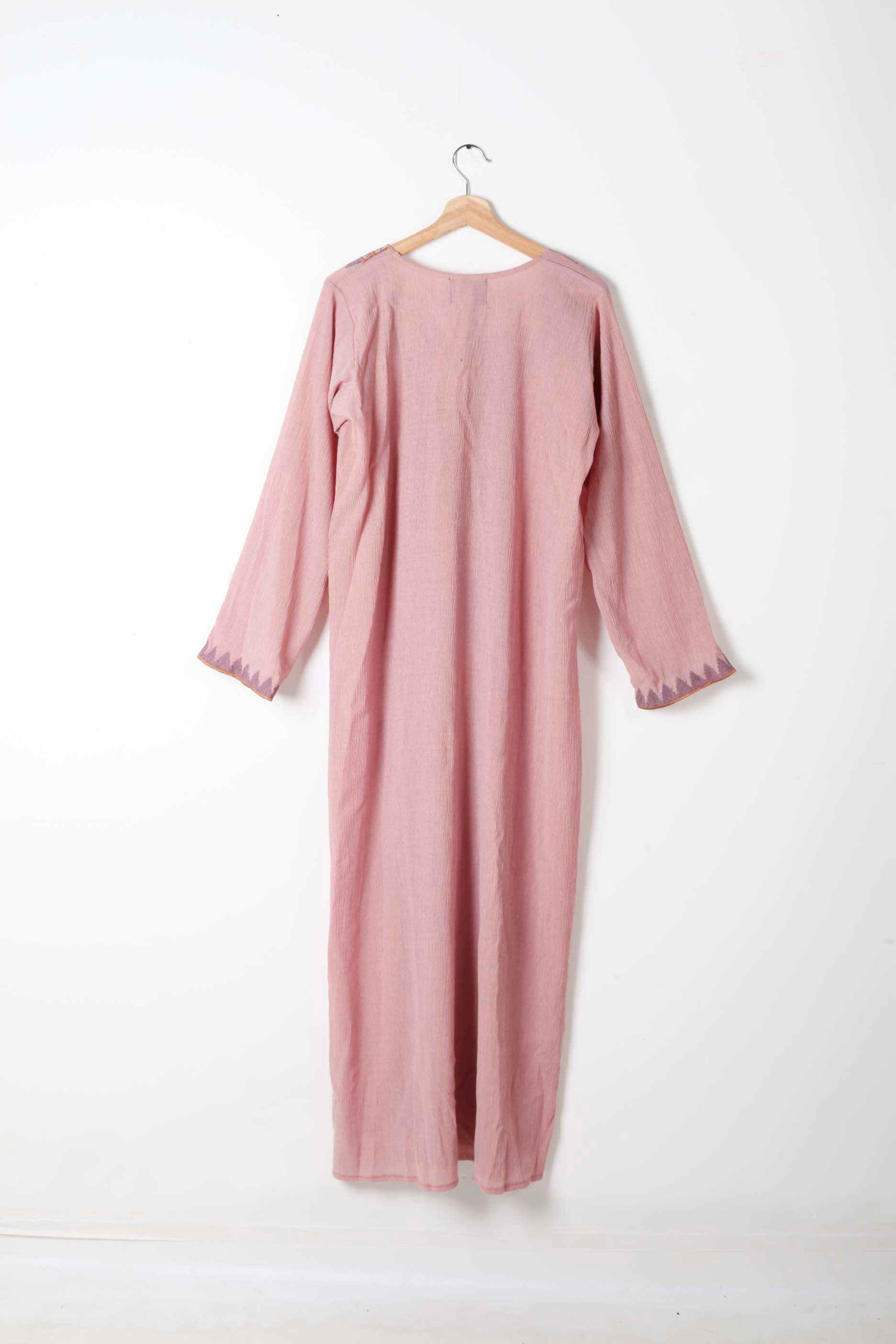 Pink Jalabiya with Embroidery