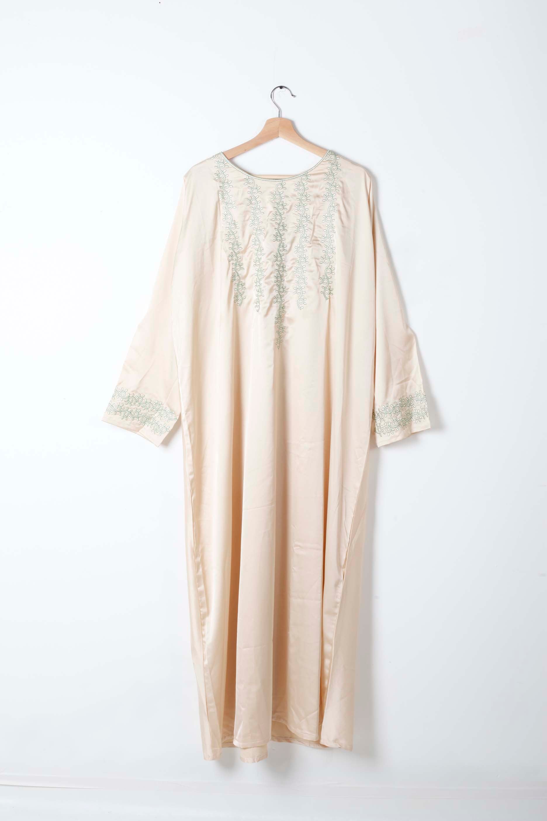 Cream Jalabiya with Embroidery