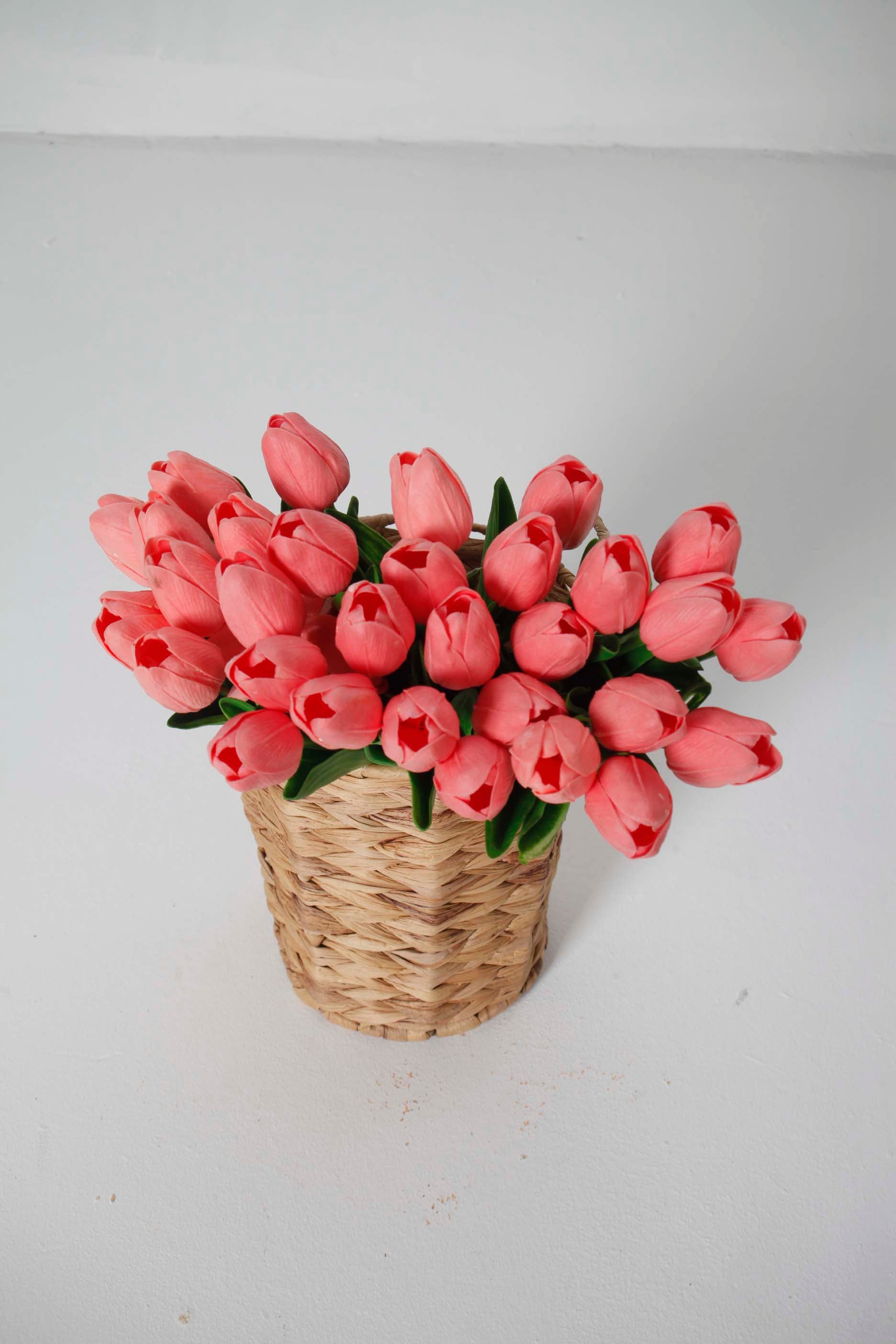 Fake Pink Flowers - Tulips