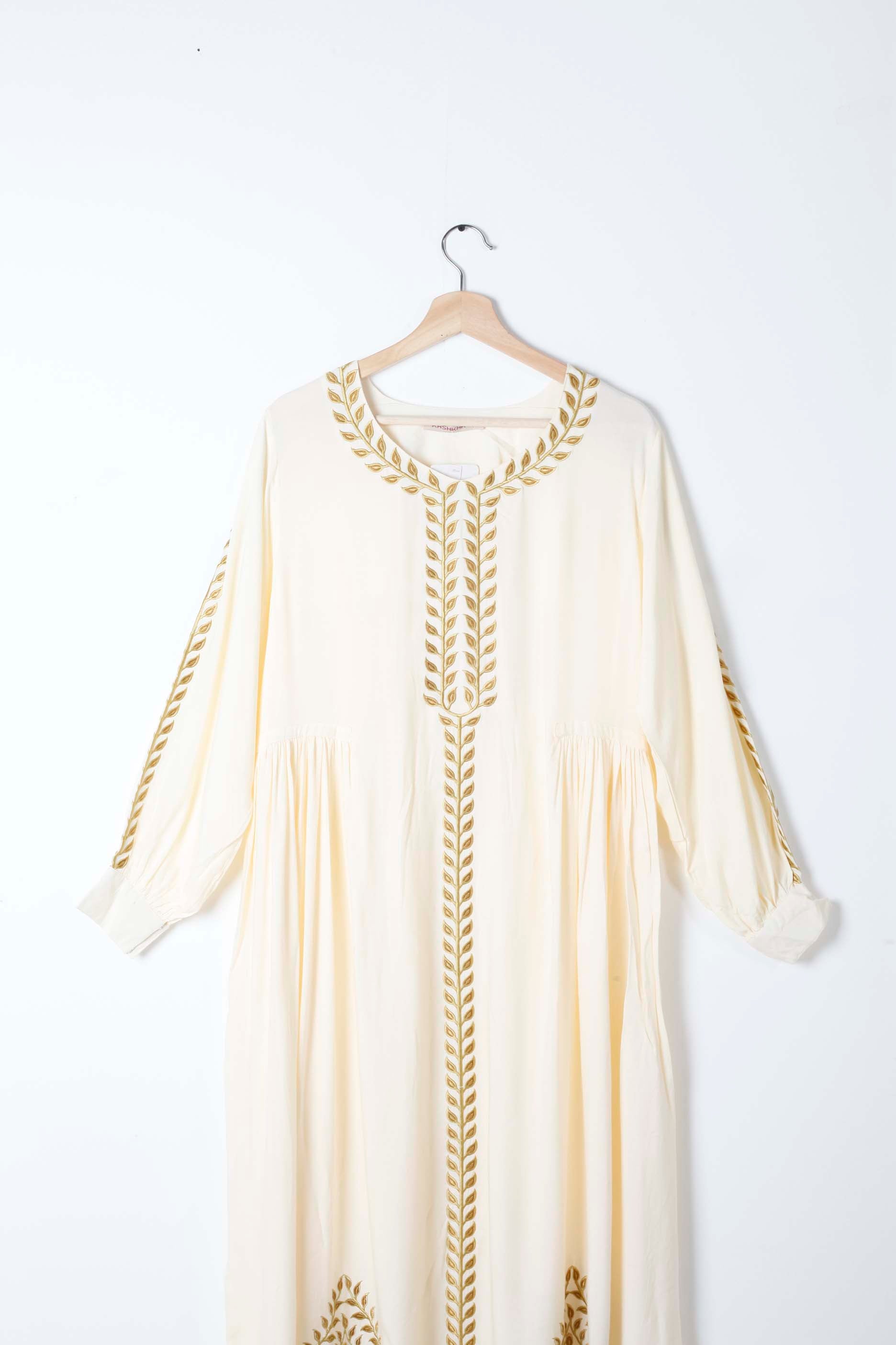 Cream Jalabiya with Embroidery