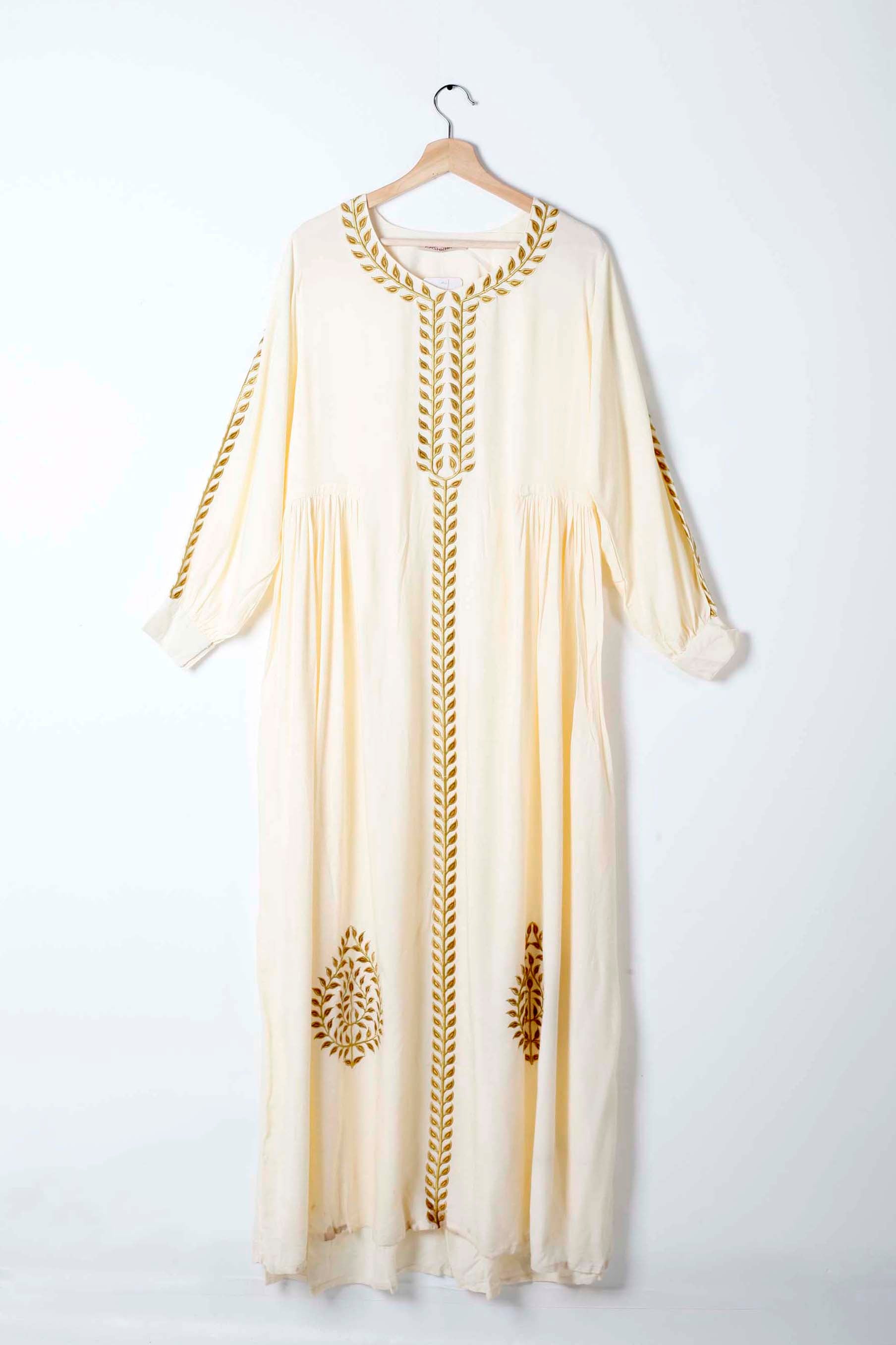 Cream Jalabiya with Embroidery