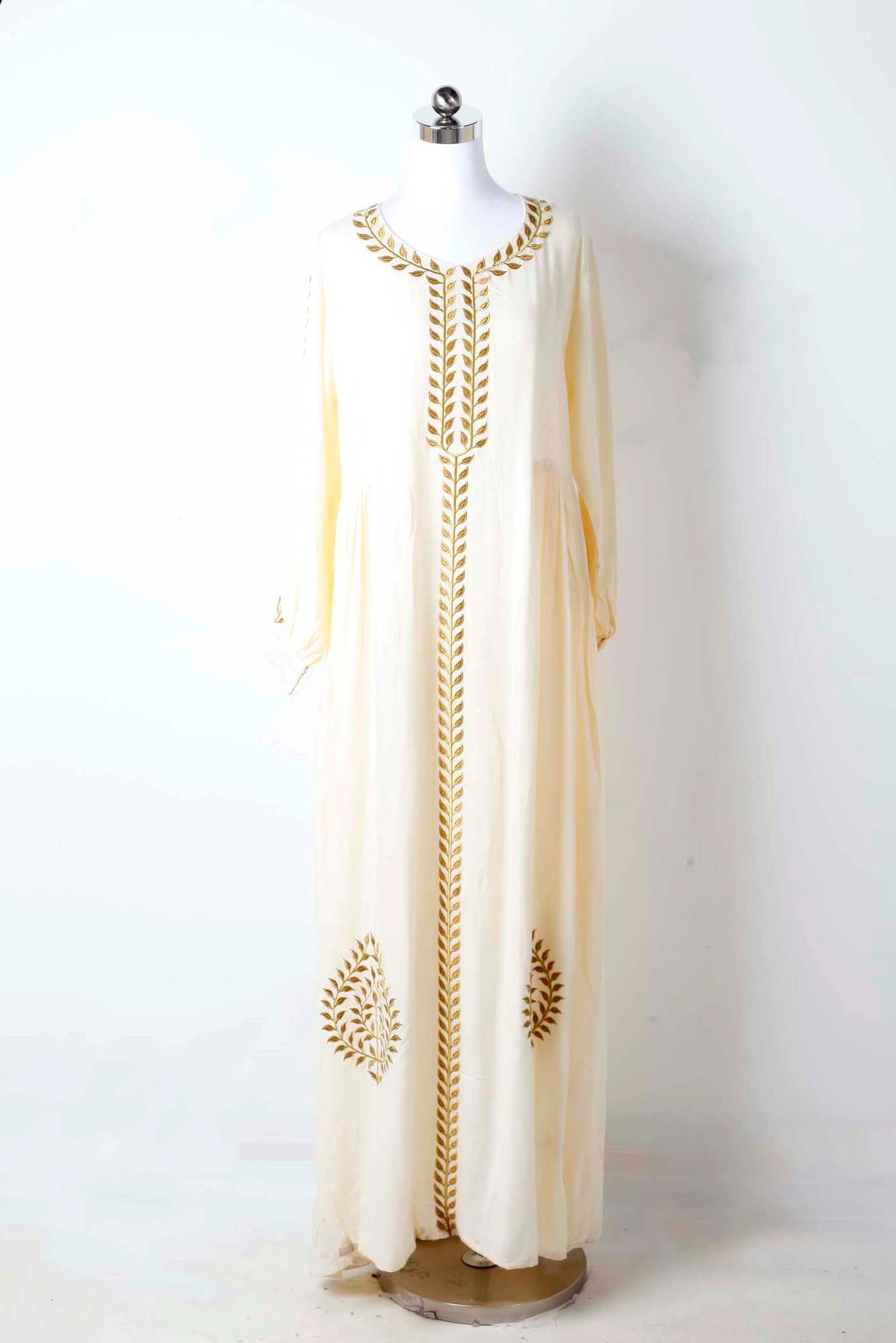 Cream Jalabiya with Embroidery