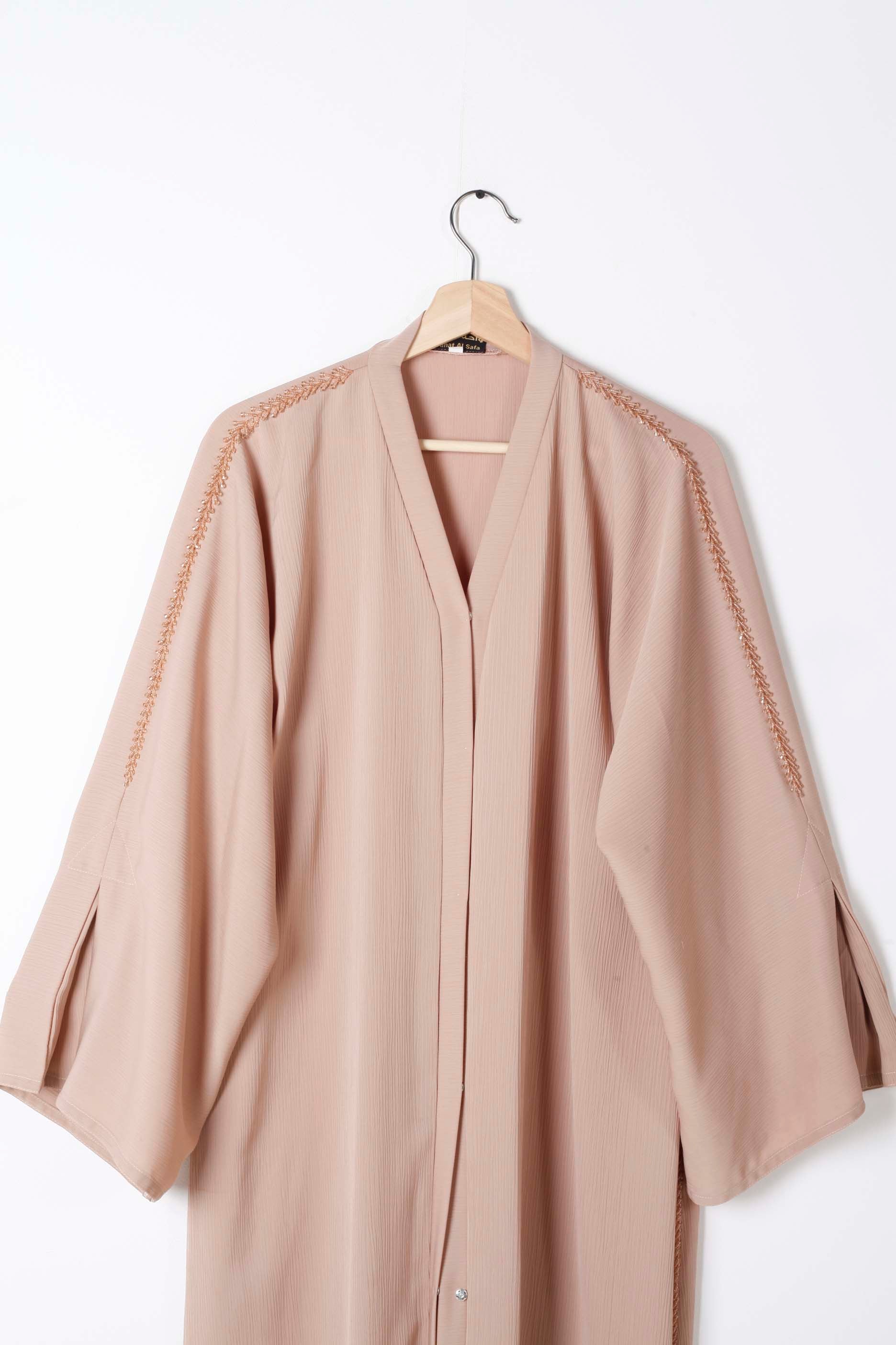 Pink Abaya with Beading
