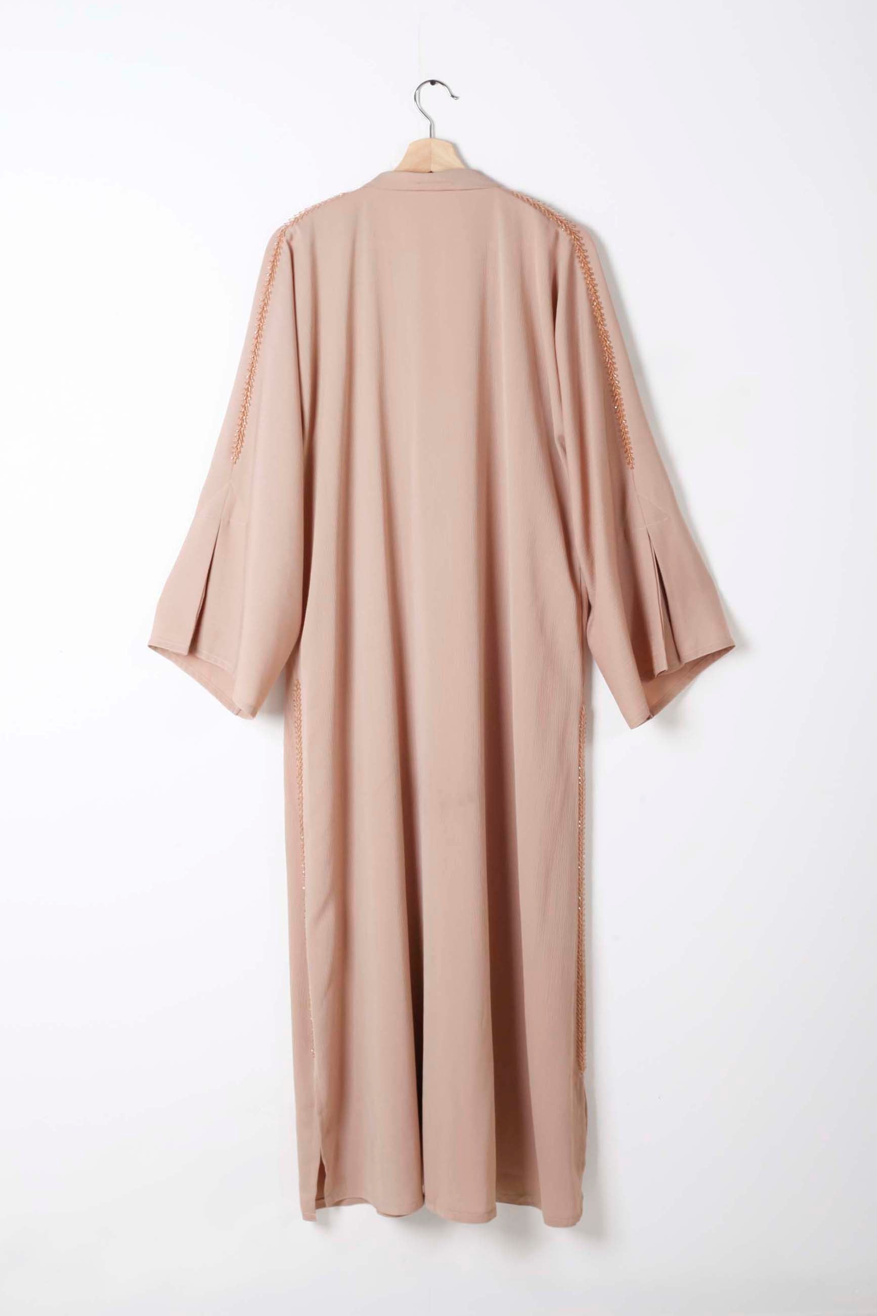 Pink Abaya with Beading