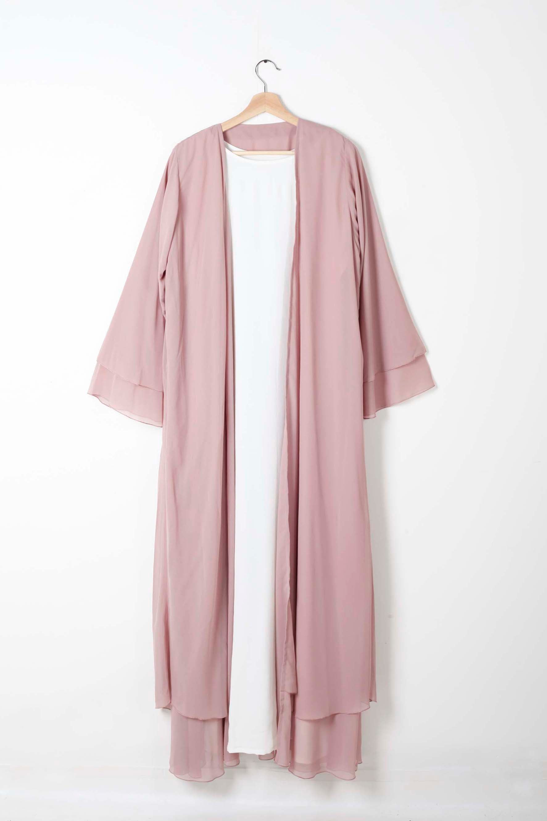 Layered Pink Abaya