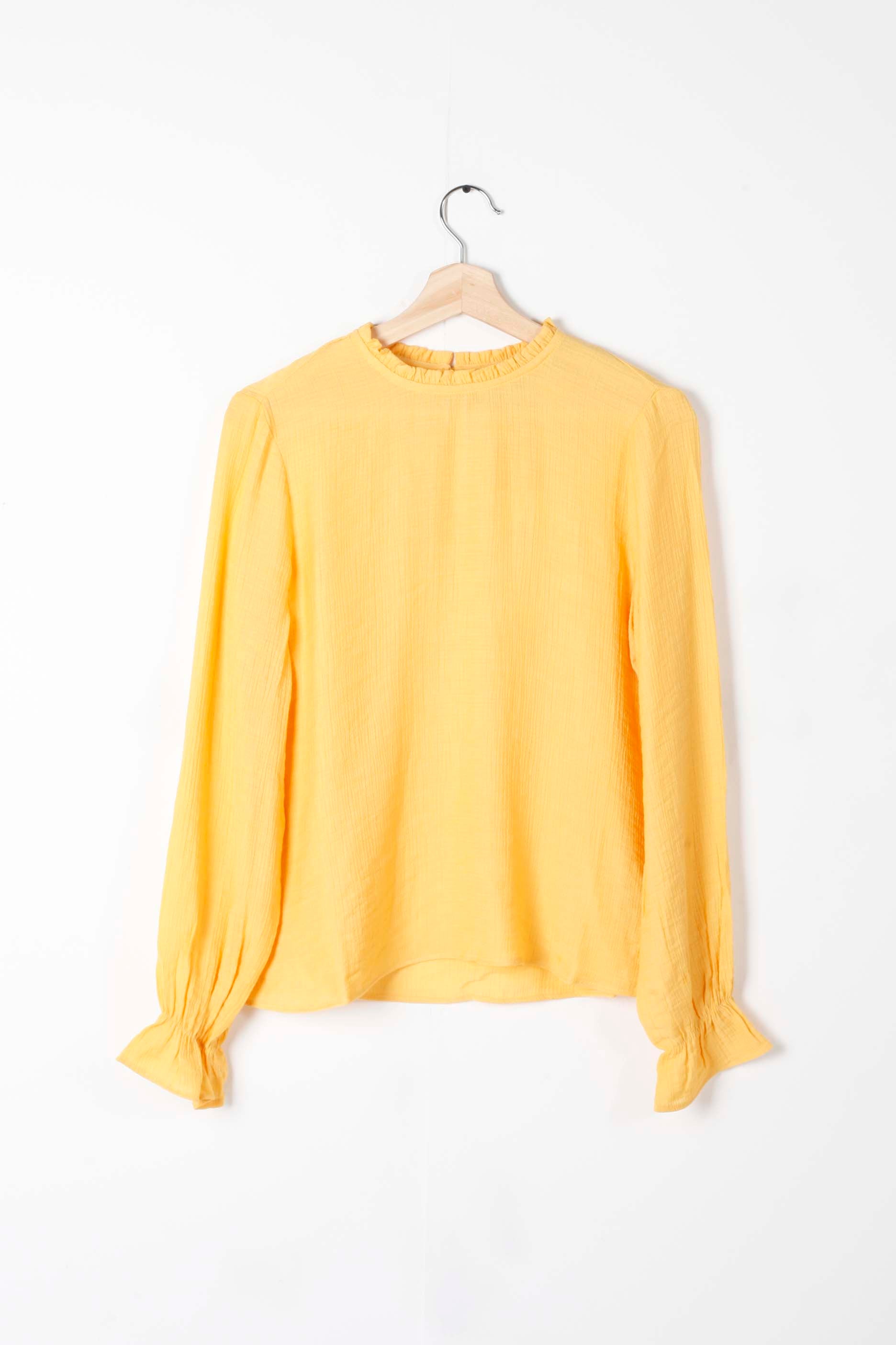 Yellow High-Neck Blouse