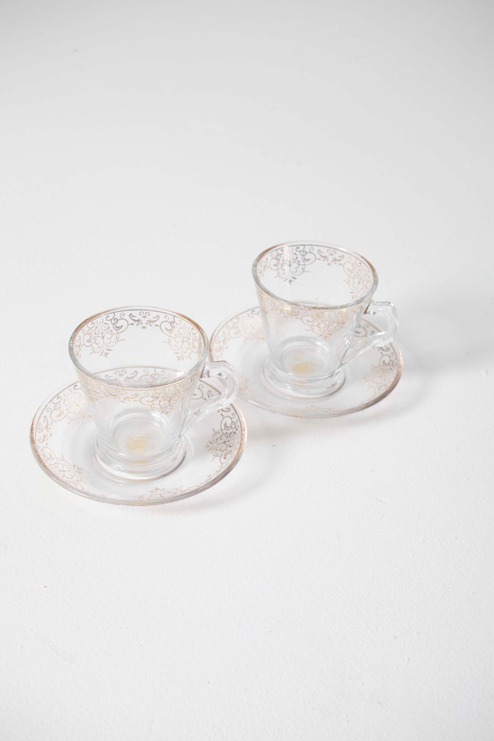 Small Glass Arabic Tea Cups (set of 6)
