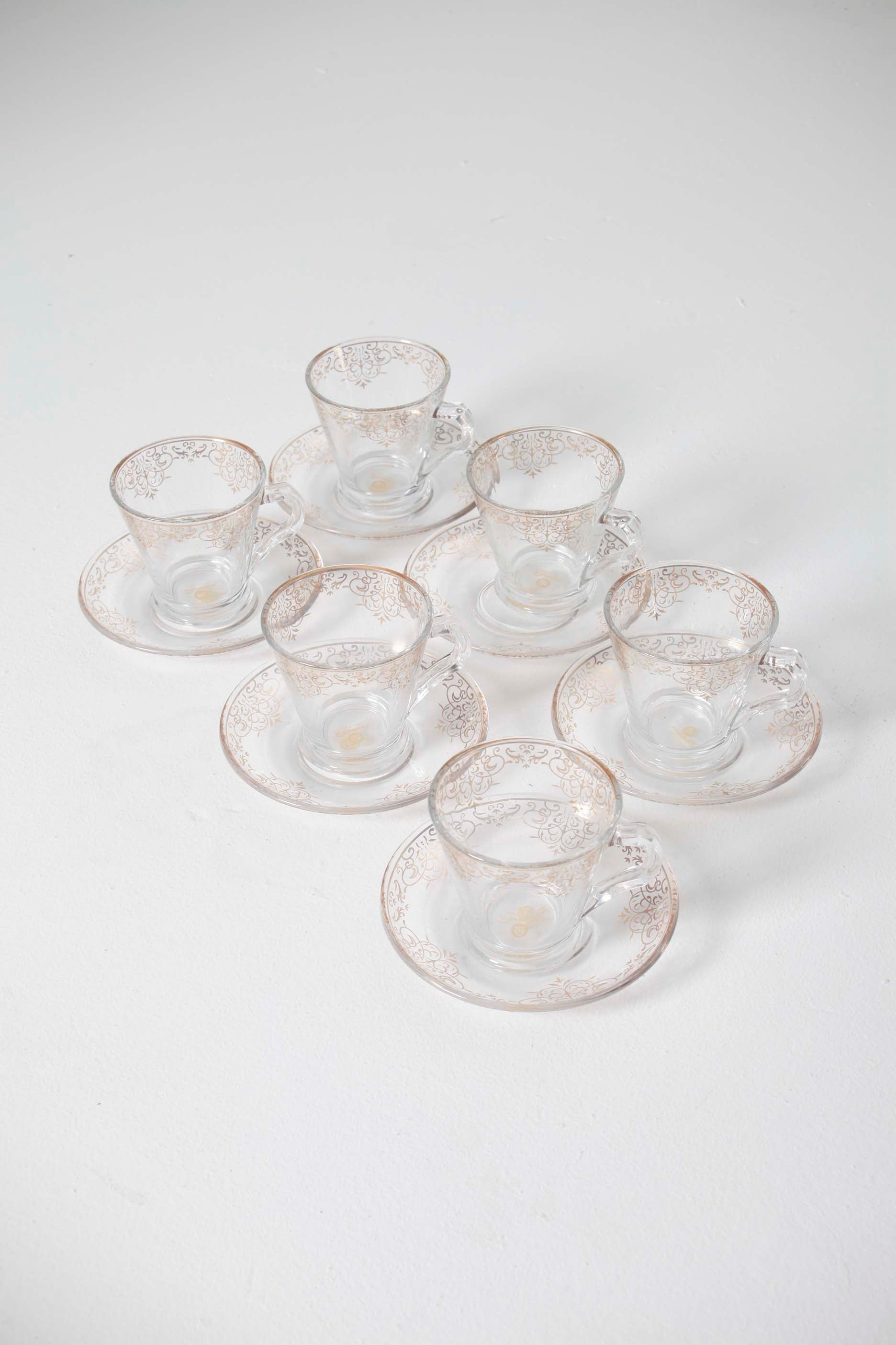 Small Glass Arabic Tea Cups (set of 6)