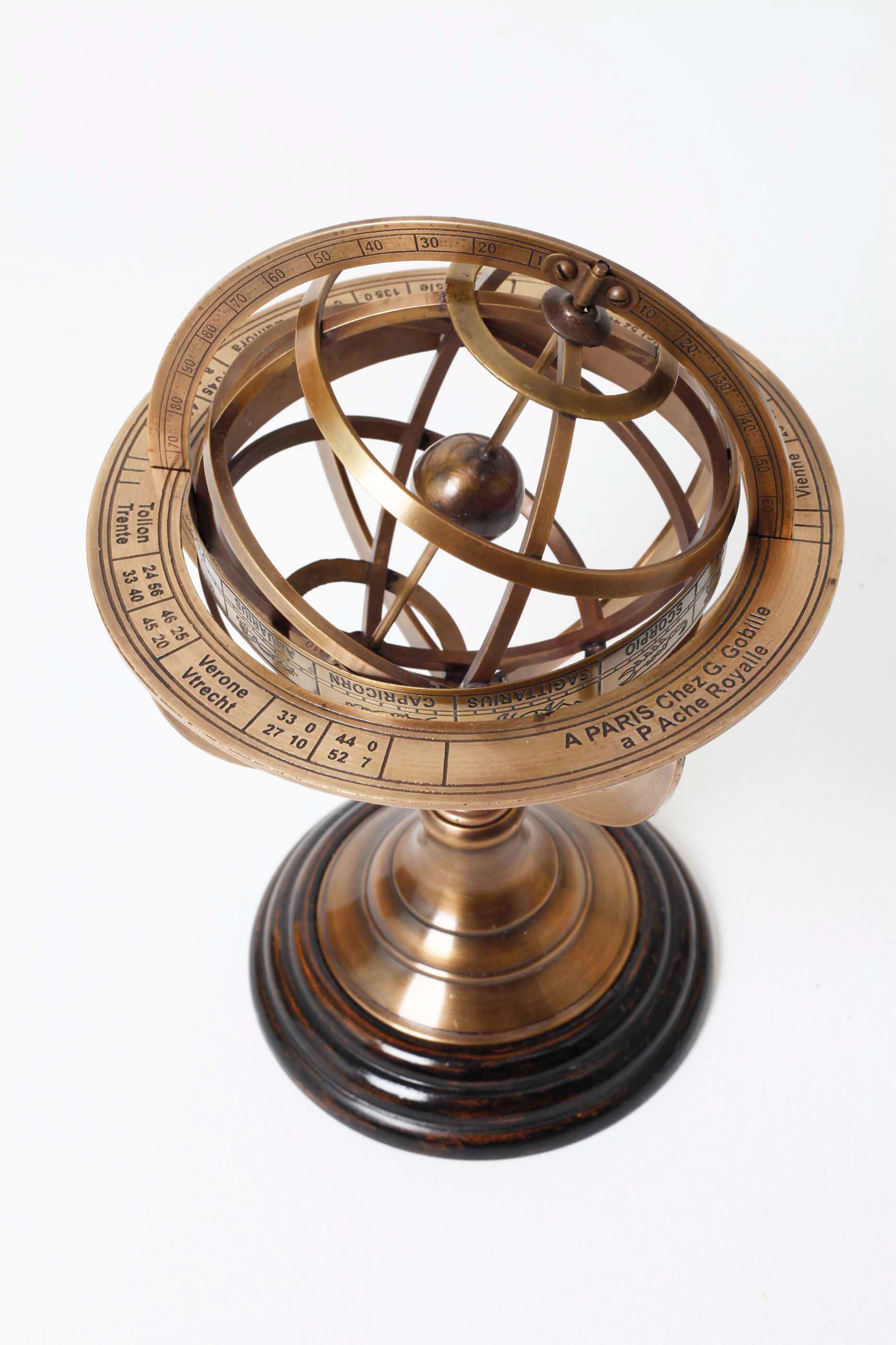 Small Antique Brass Globe
