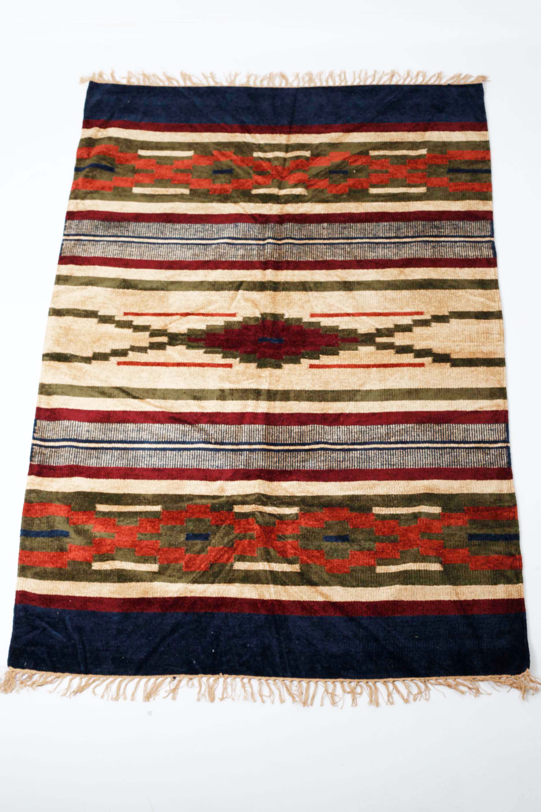 Moroccan Patterned Indoor-Outdoor Rug - 89x160cm