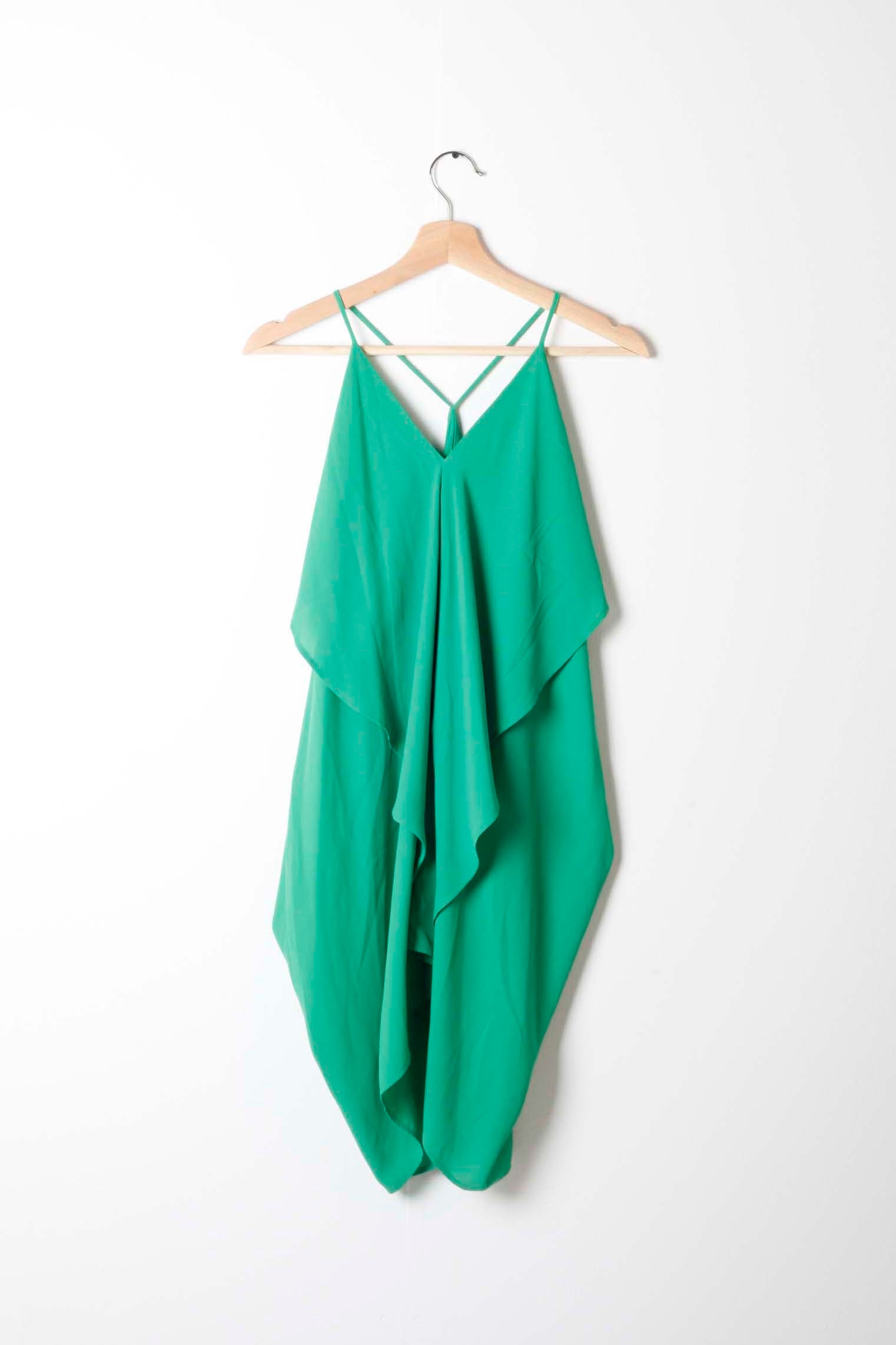 Womens Green Strappy Dress (Eu40)