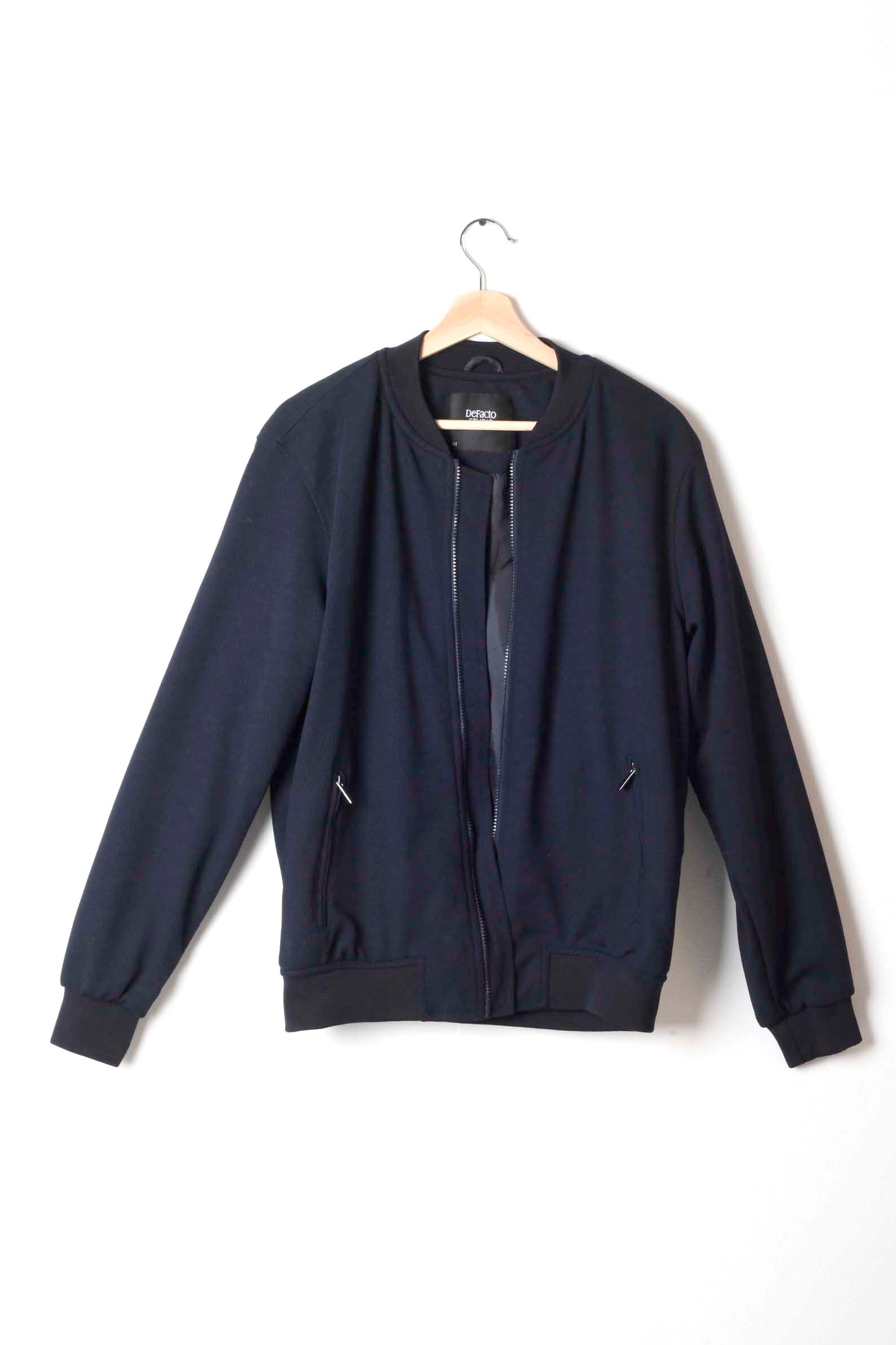 Navy Blue Bomber Jacket (Medium)